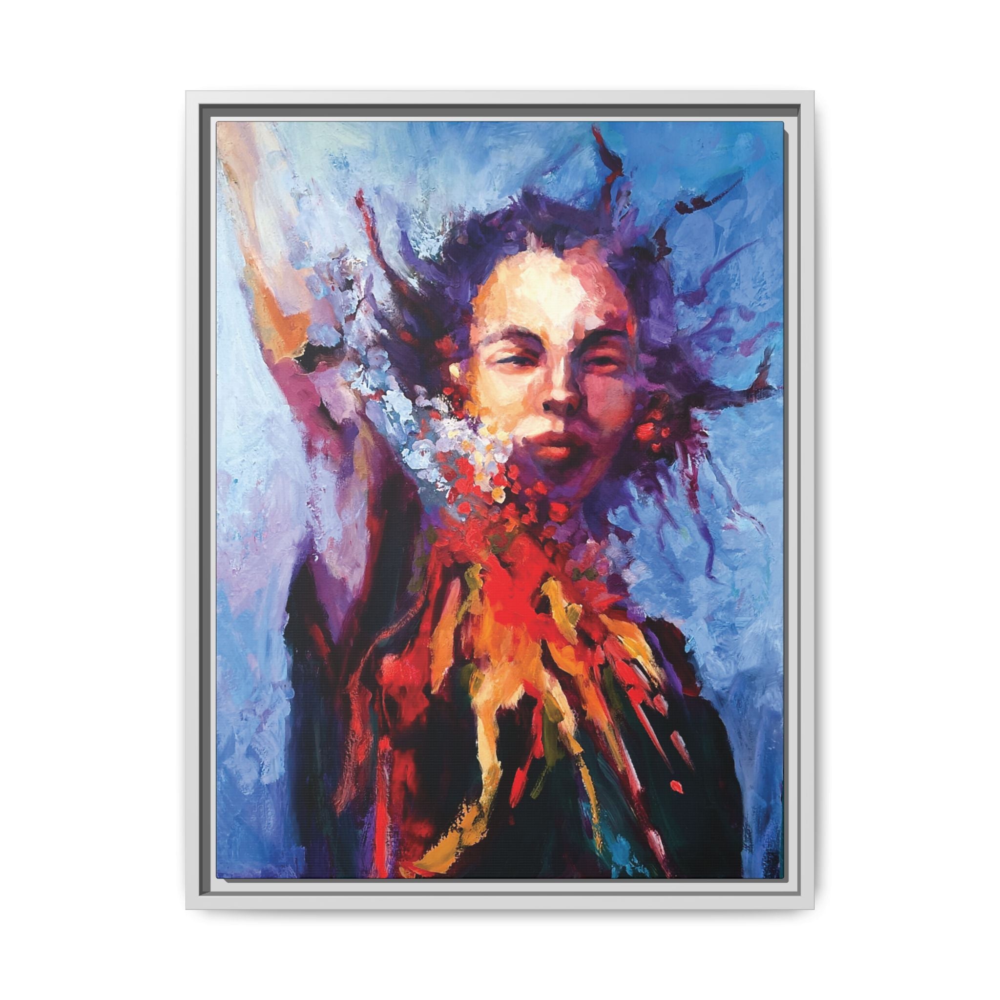 "Breathe Free" Framed Canvas Print