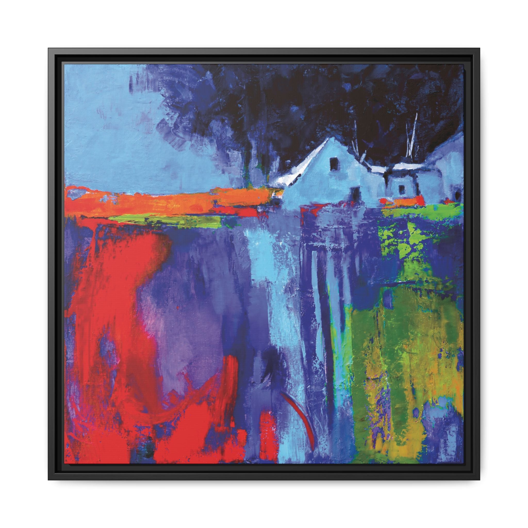 "Violet Dusk" Framed Canvas Print