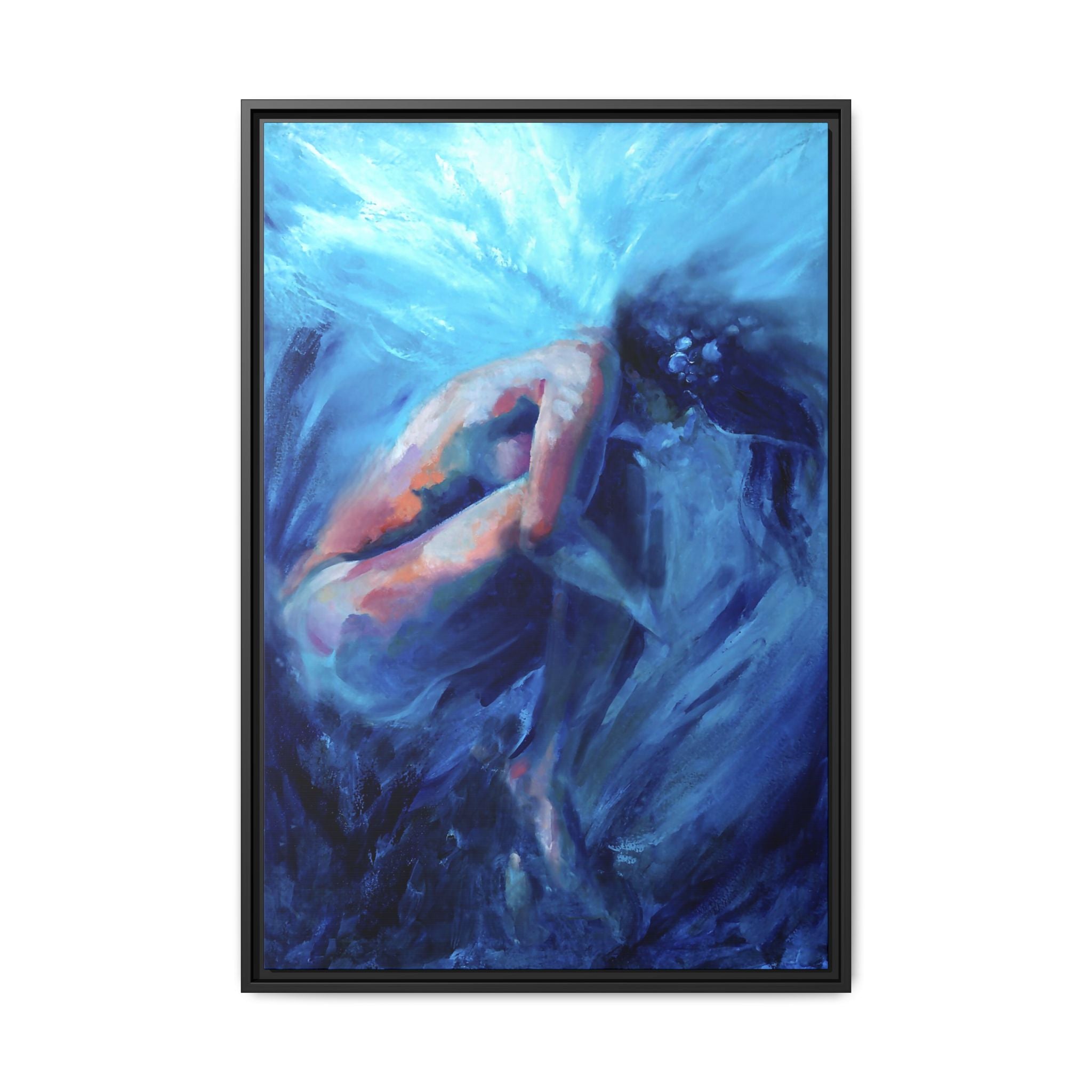 "Plunge" Framed Canvas Print