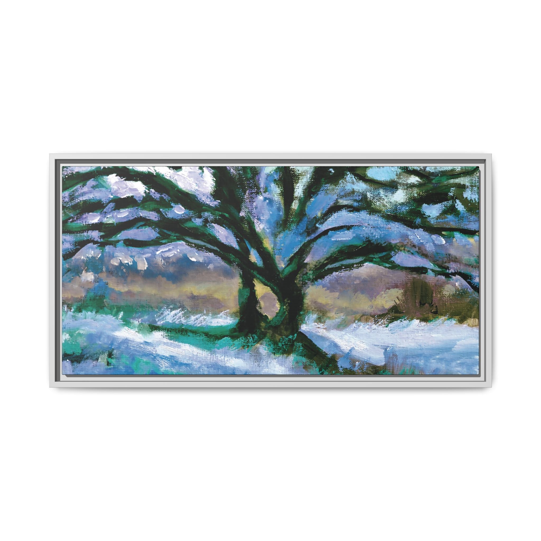 "Dark Winter Bones" Framed Canvas Print