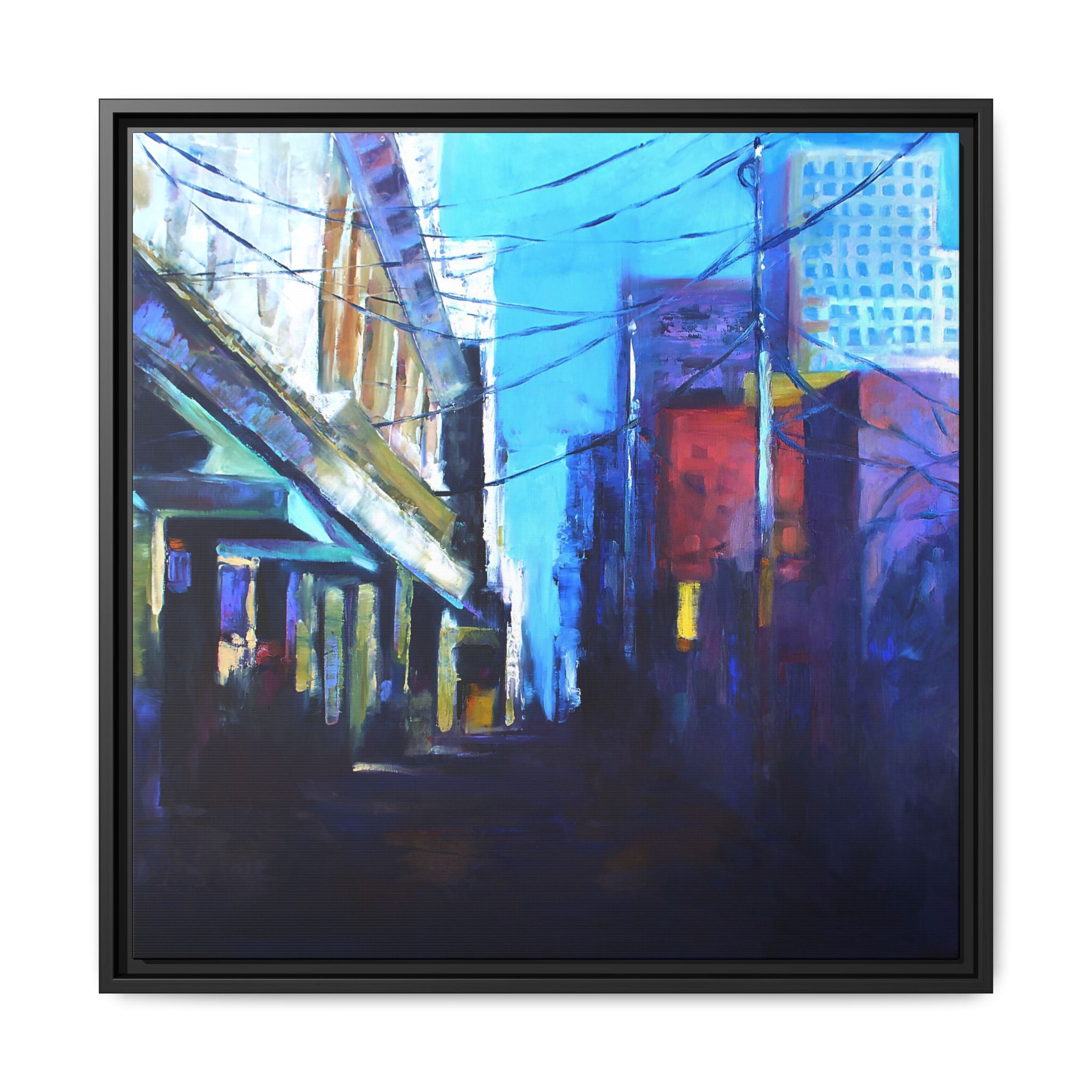 "Shadows" Framed Canvas Print