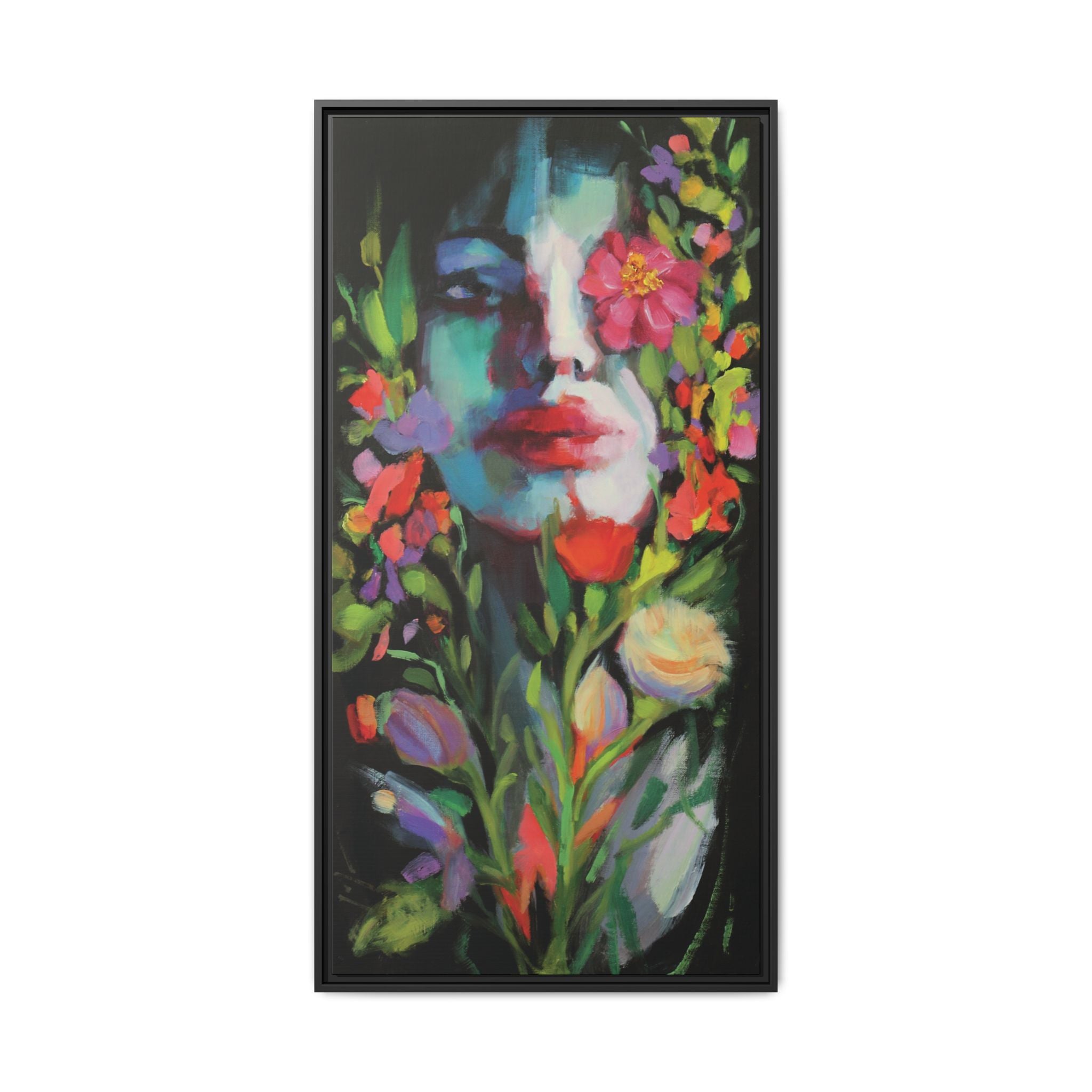 "Crimson and Clover" Framed Canvas Print