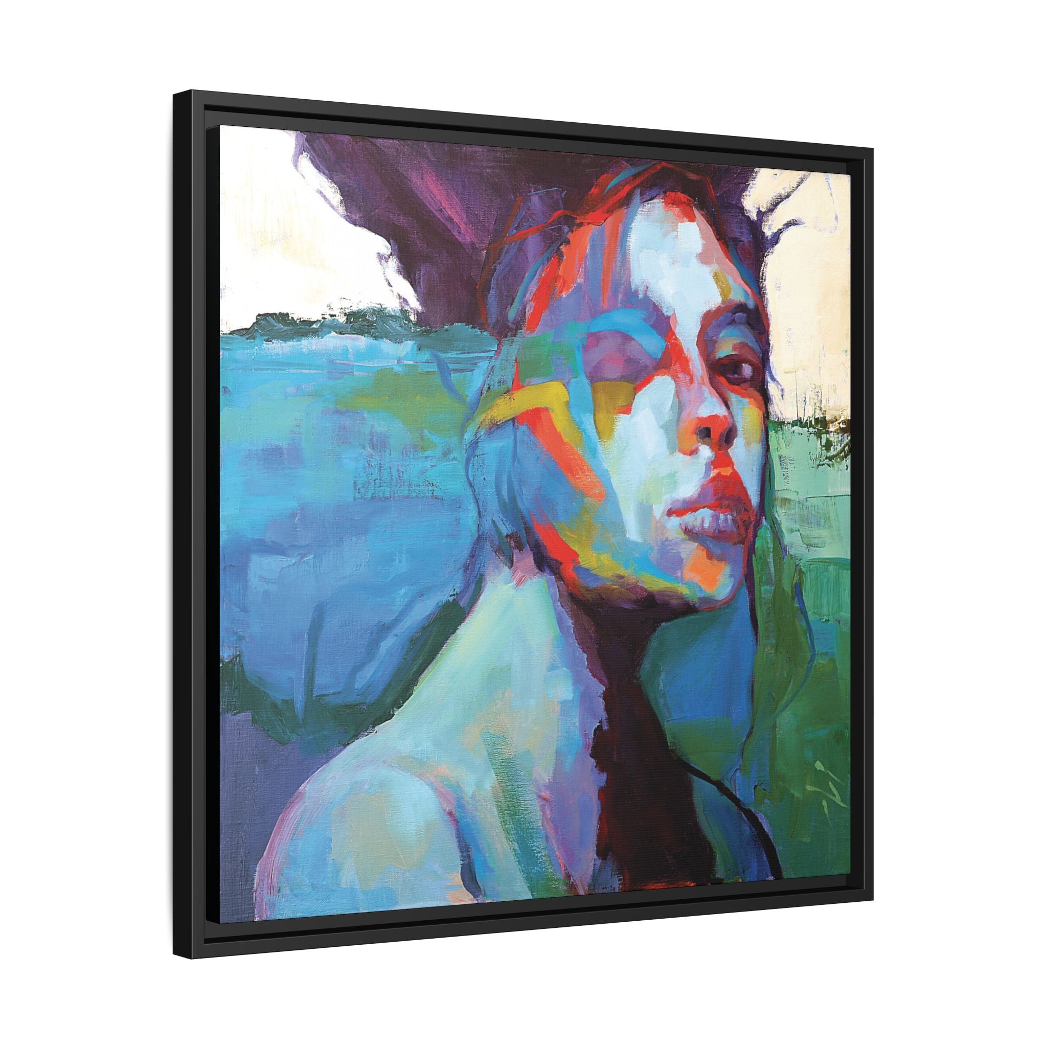 "Wavelengths" Framed Canvas Print
