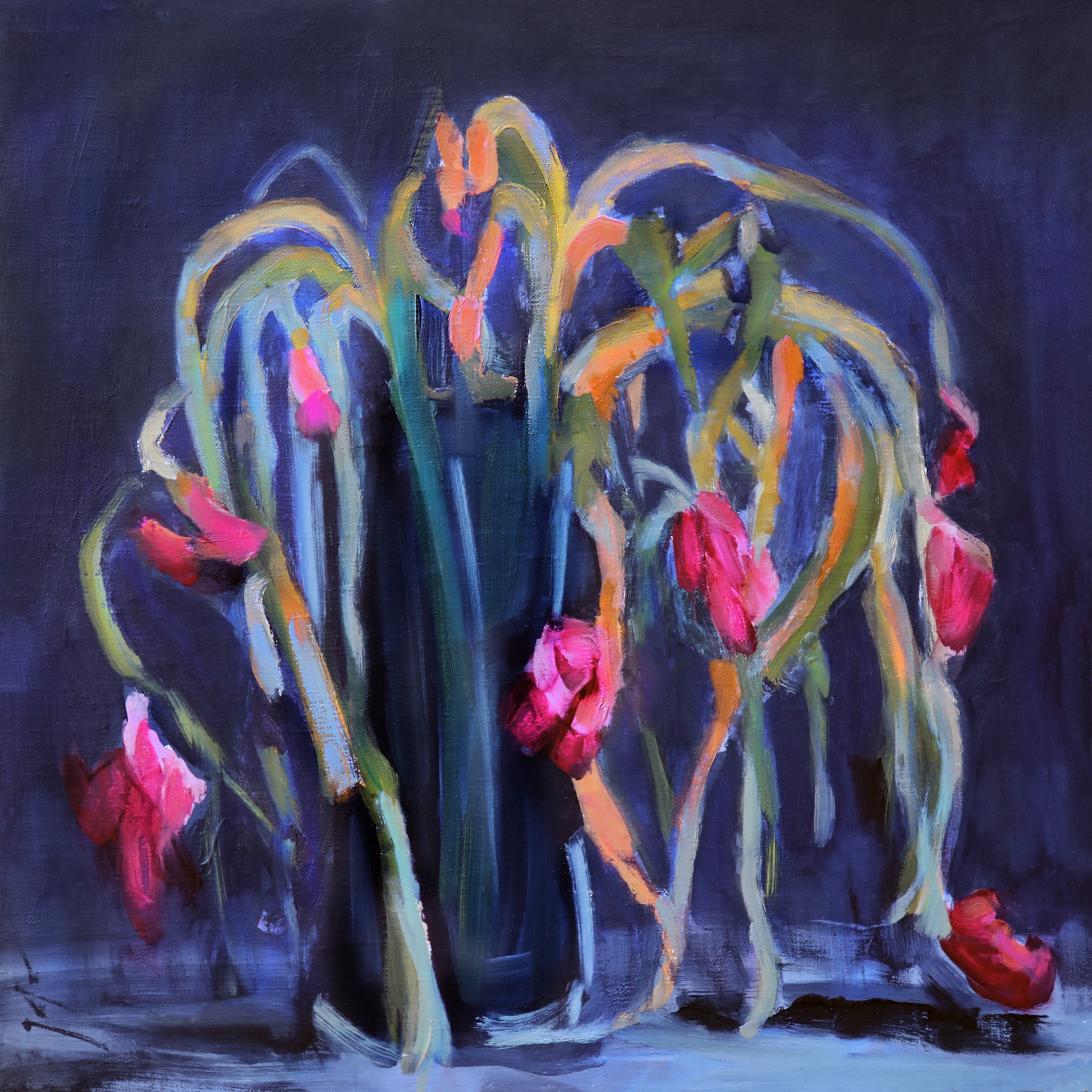 “My Heart Melts” Framed Original Oil, 15"x15"