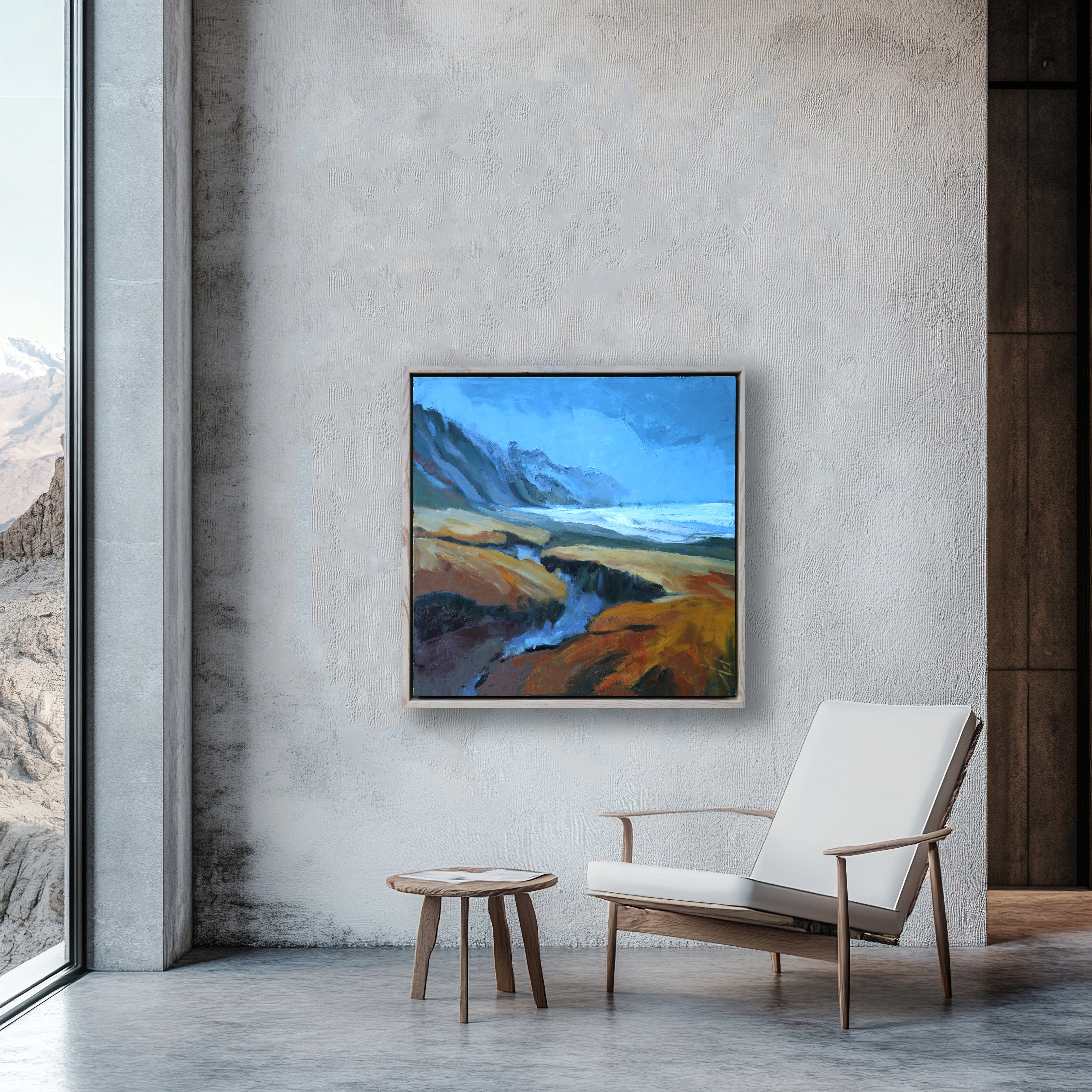 "Roaming the Rocky Sea" Original Oil, 24"x24"