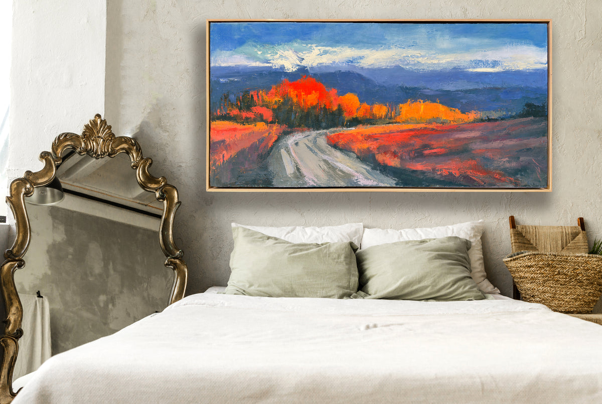“Back to the Place She Loved” Framed Original Oil, 19"x37"