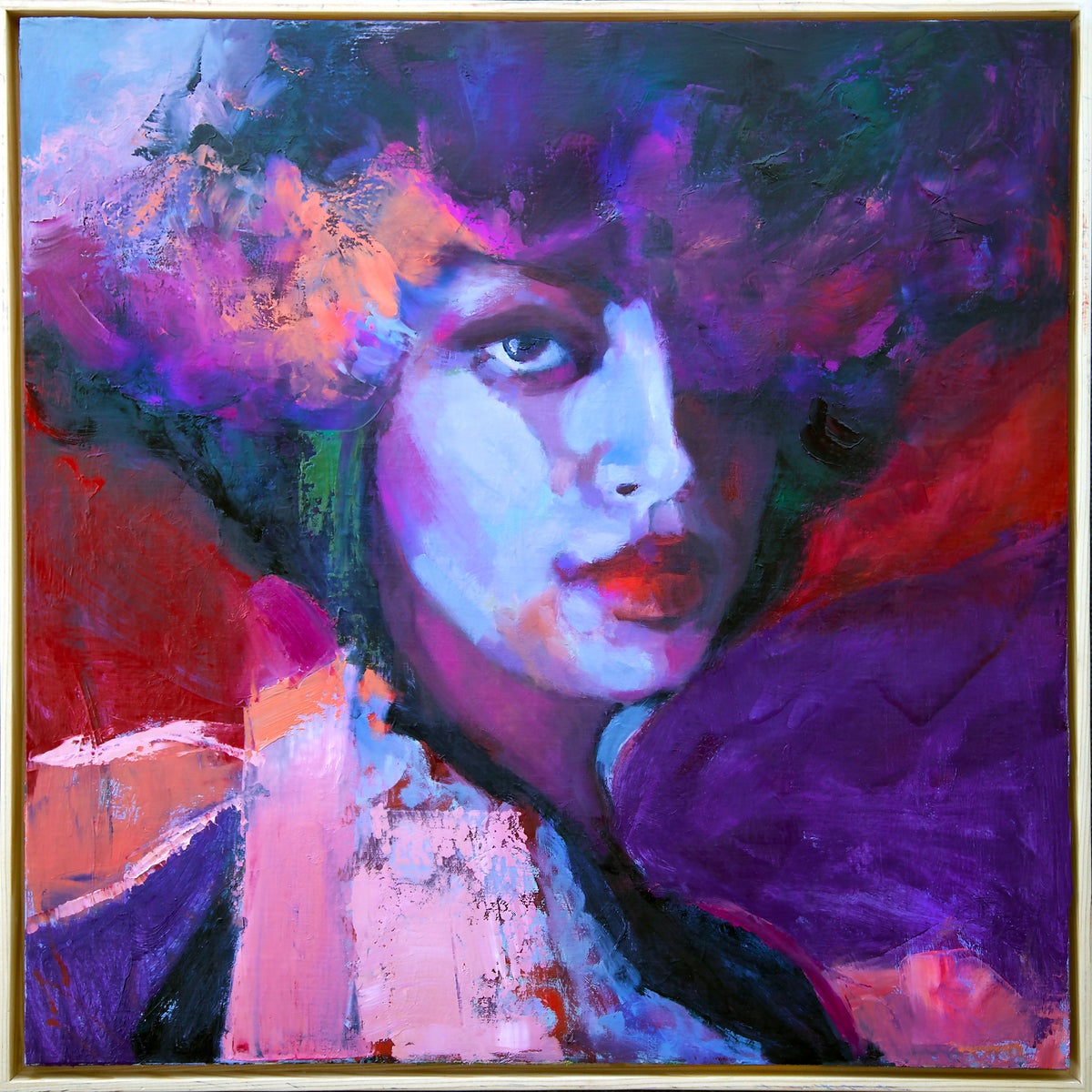 “The Turning Point” Framed Original Oil, 25"x25"