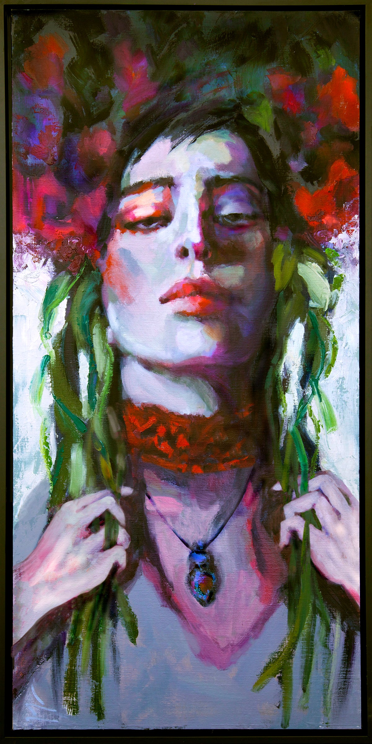 “Wild at Heart” Framed Original Oil, 19"x37"