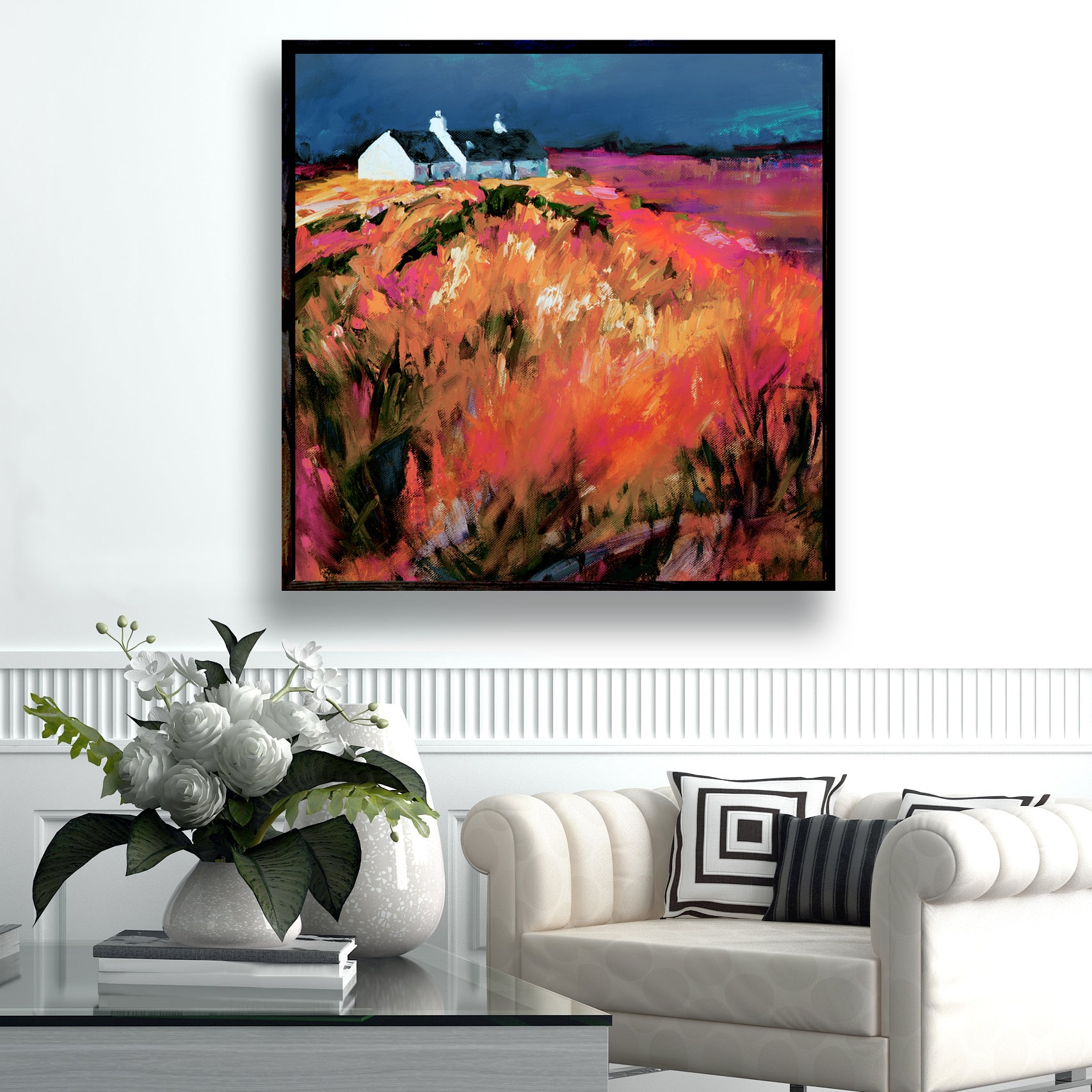 "After the Surge" Framed Canvas Print