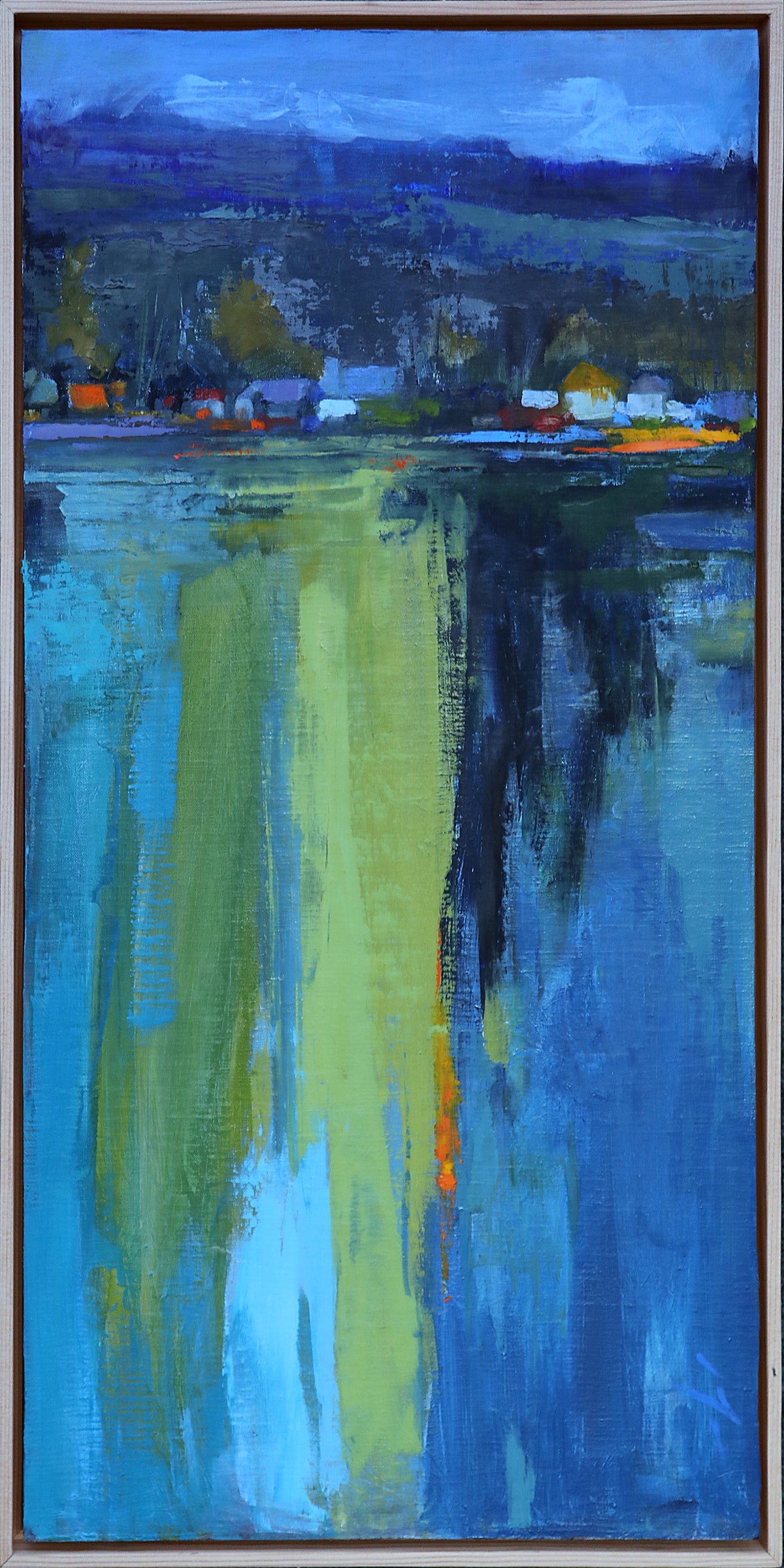 "Waterfront Rhythm" Original Oil, 16" x 31"
