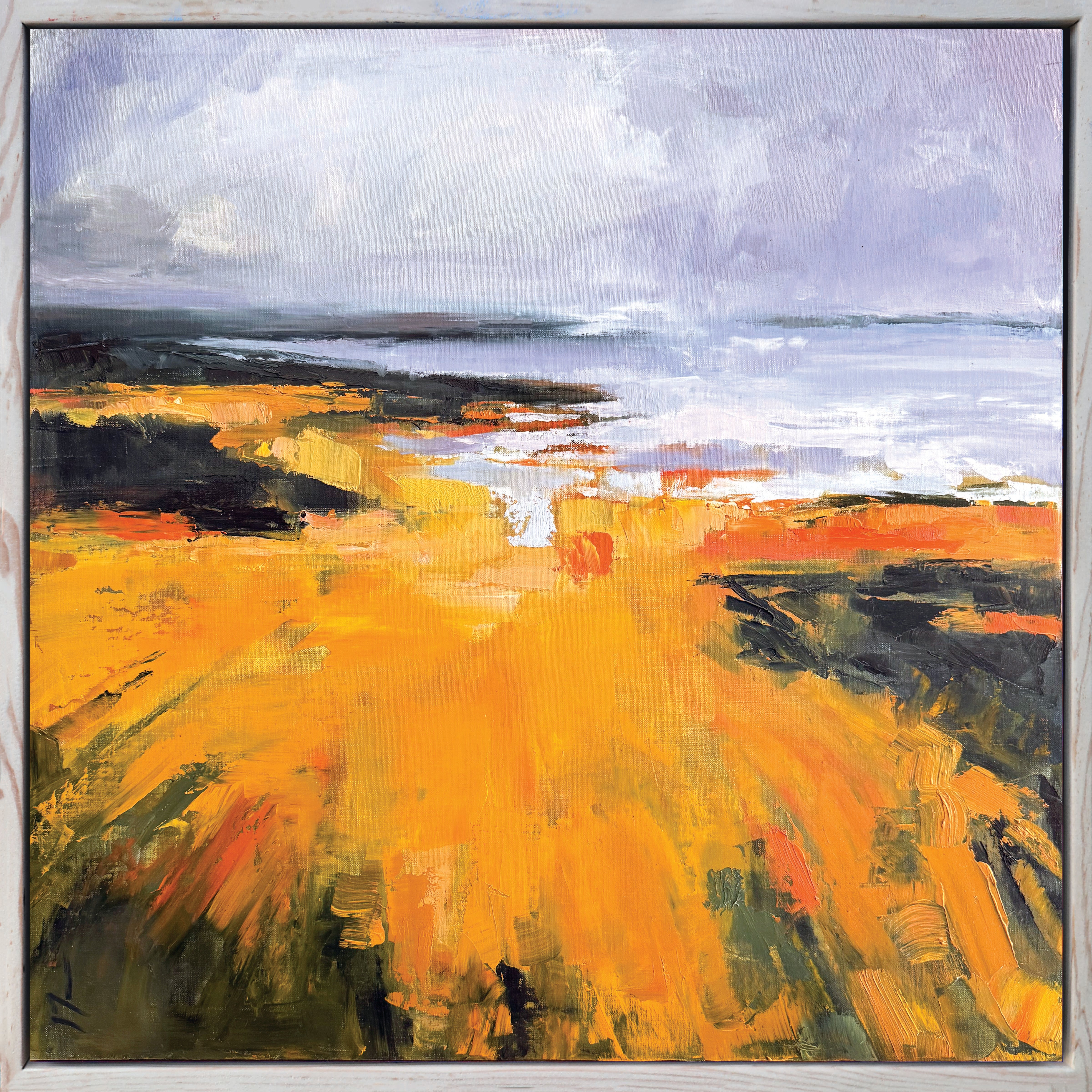 "Yellow Dancing by the Sea" 24x24