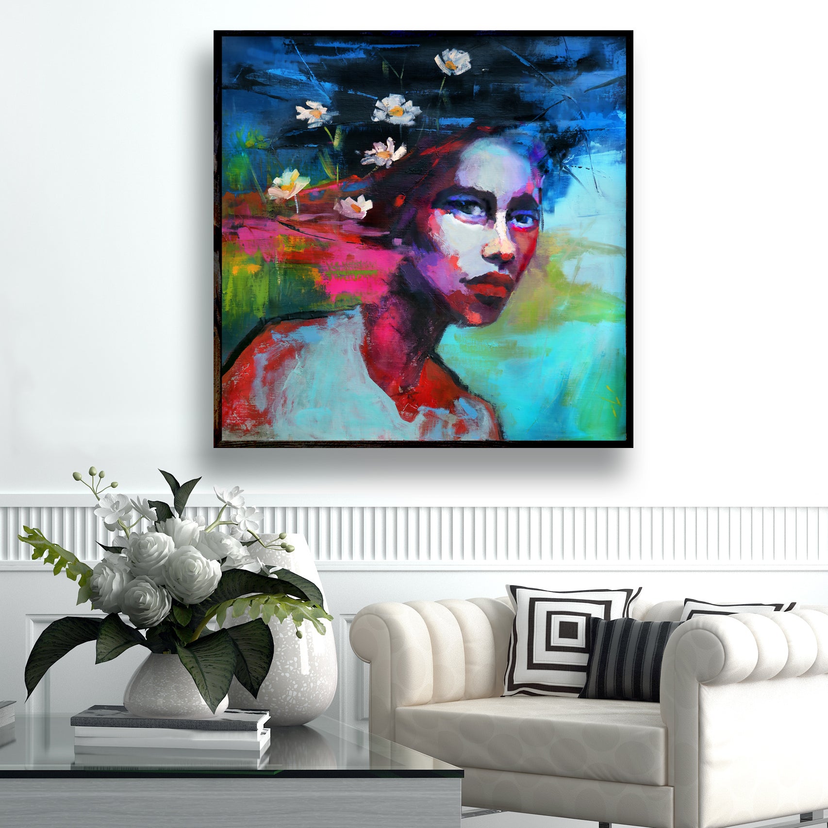 "A Garden Within" Framed Canvas Print