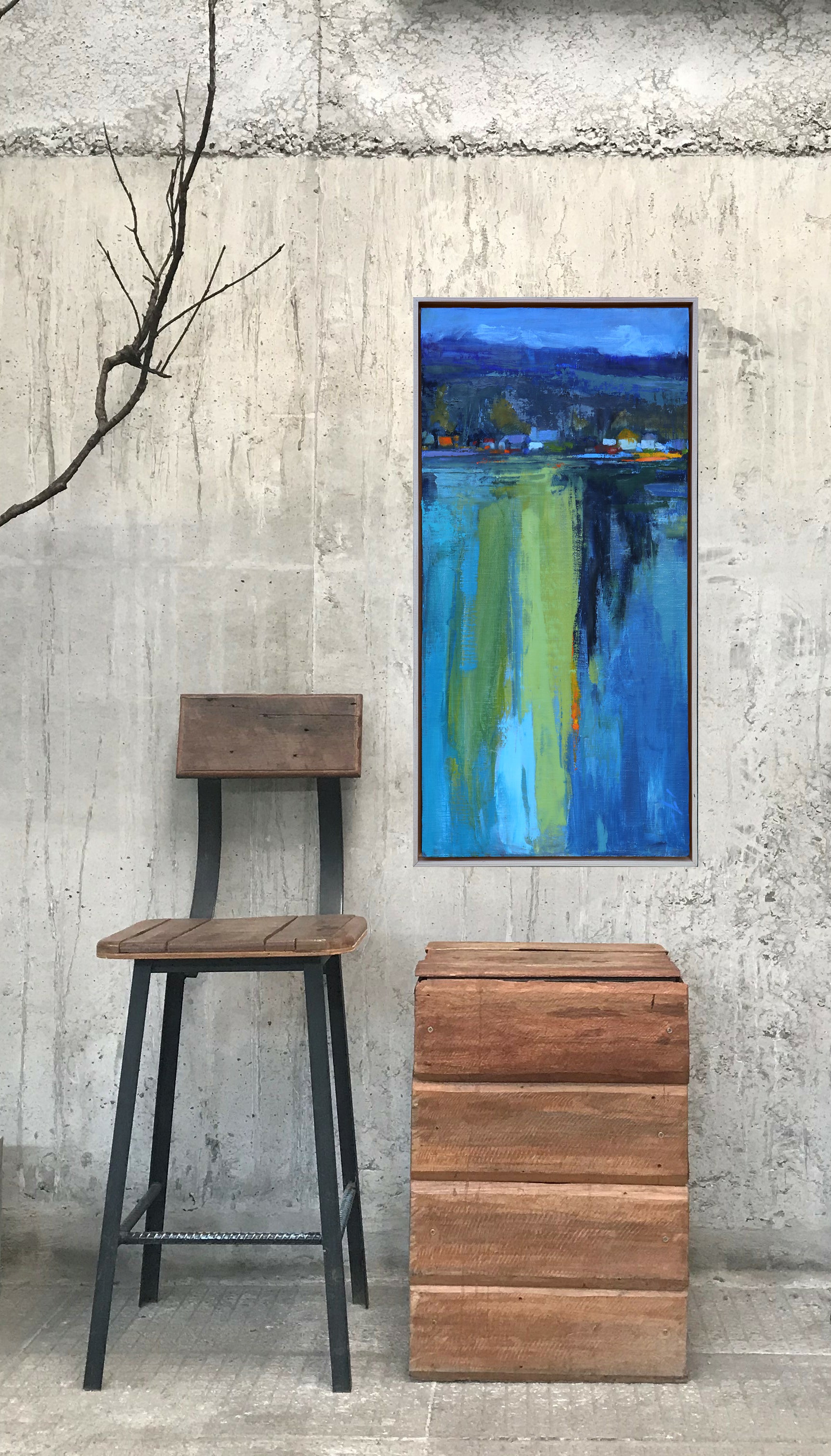 "Waterfront Rhythm" Original Oil, 16" x 31"