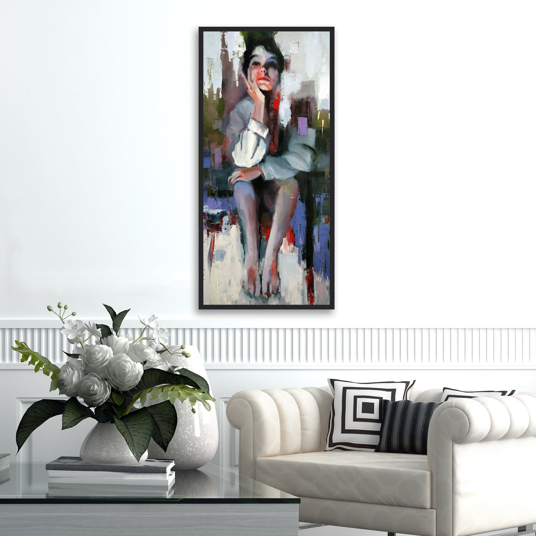 "Impressions" Framed Canvas Print