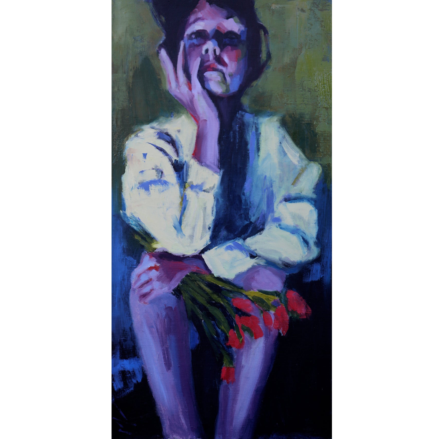 "You're Gonna Make Me Lonesome When You Go" Framed Original Oil, 18"x36"