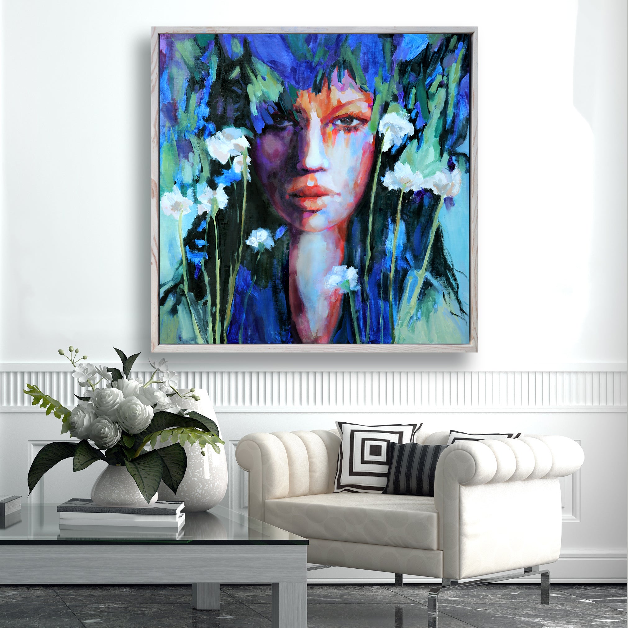 “Lush” Framed Original Oil, 37"x37"