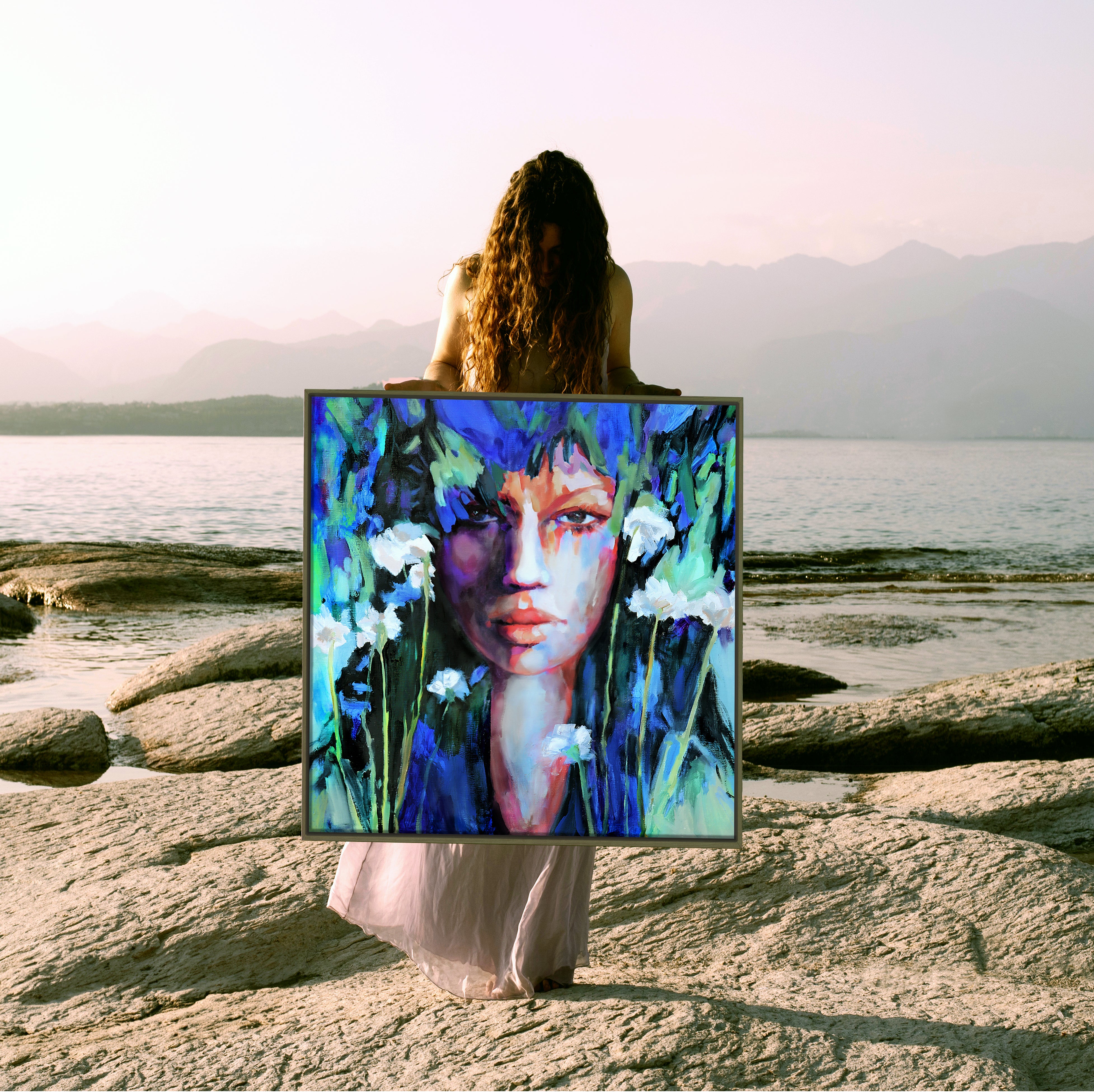 “Lush” Framed Original Oil, 37"x37"