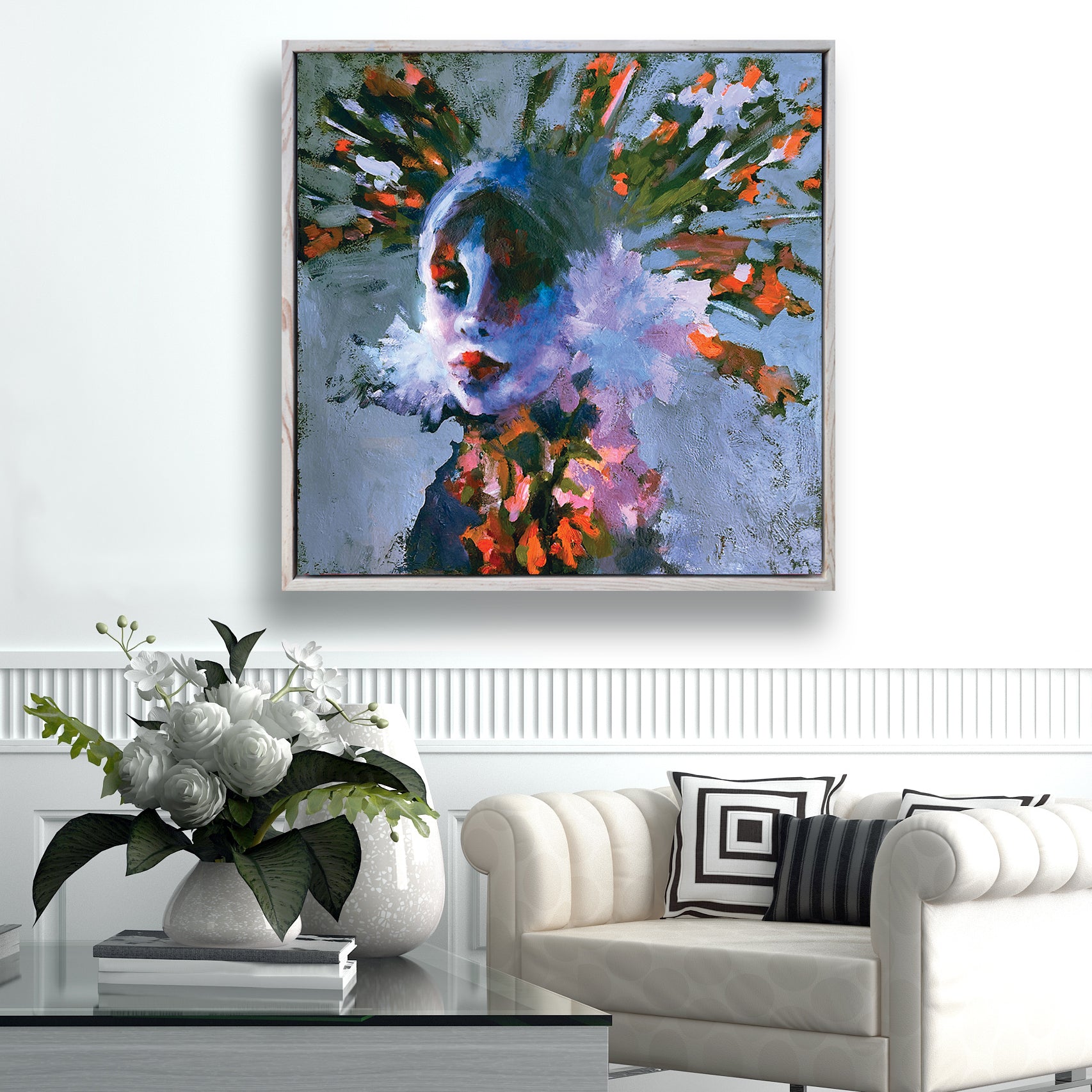 "Royal" Framed Canvas Print