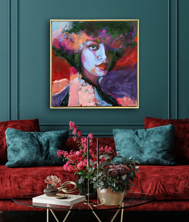 “The Turning Point” Framed Original Oil, 25"x25"