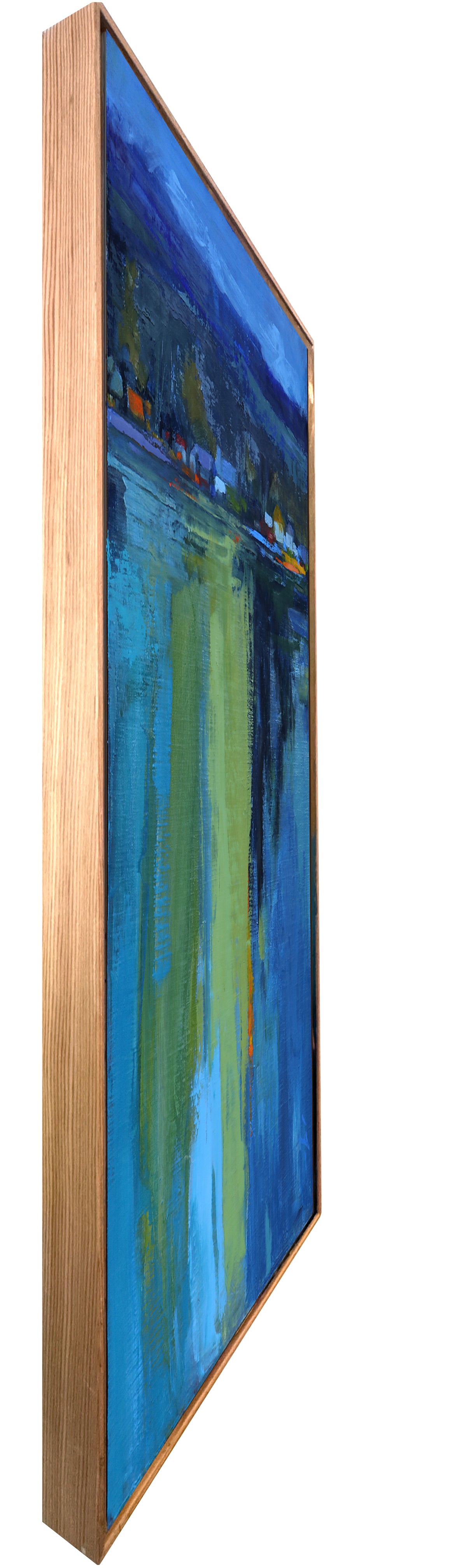 "Waterfront Rhythm" Framed Original Oil, 16" x 31"