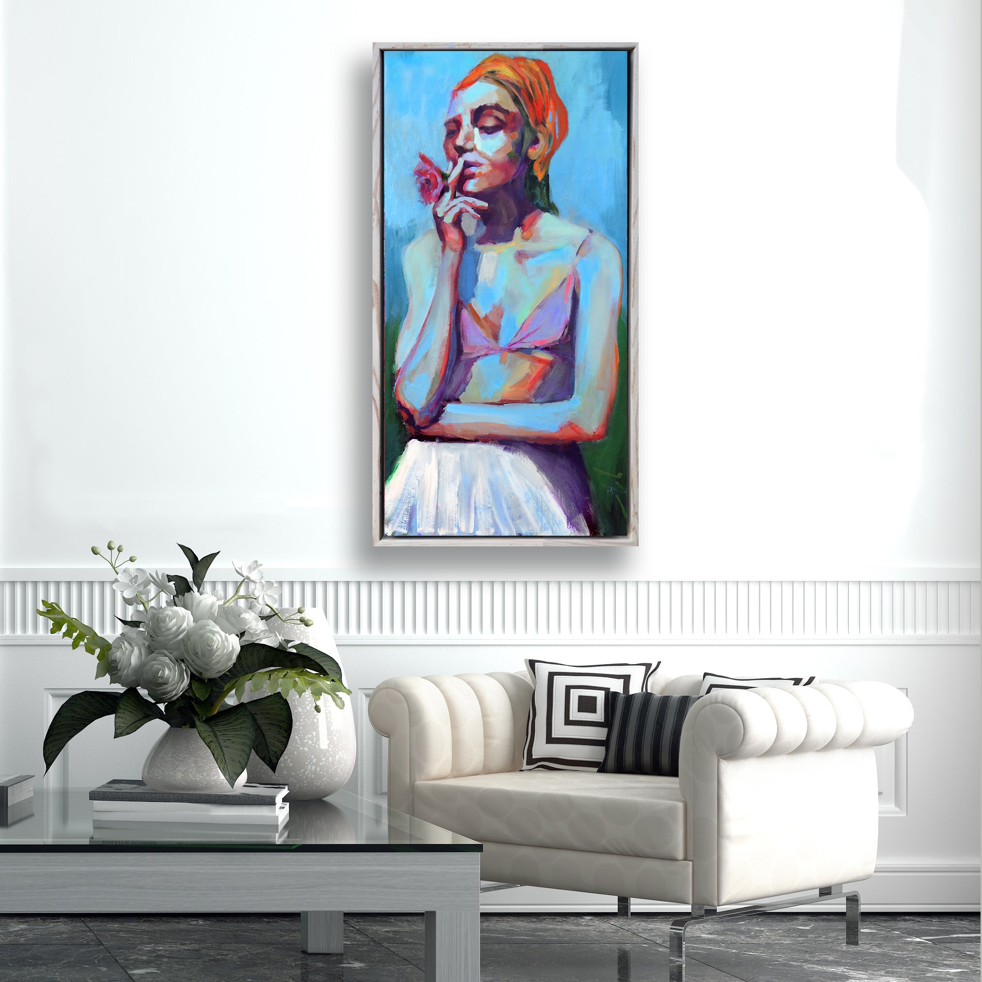 "Wildflower" Framed Canvas Print