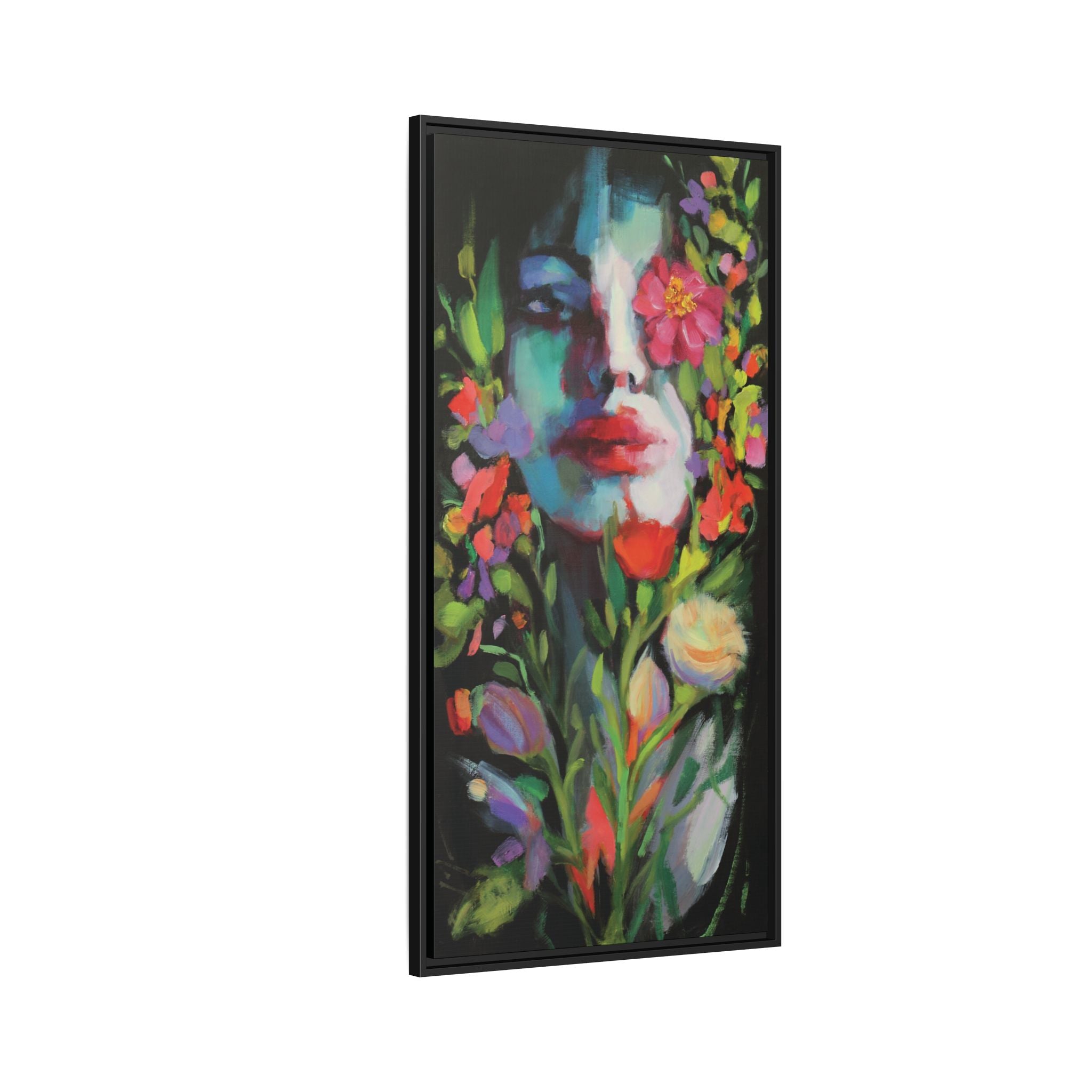 "Crimson and Clover" Framed Canvas Print