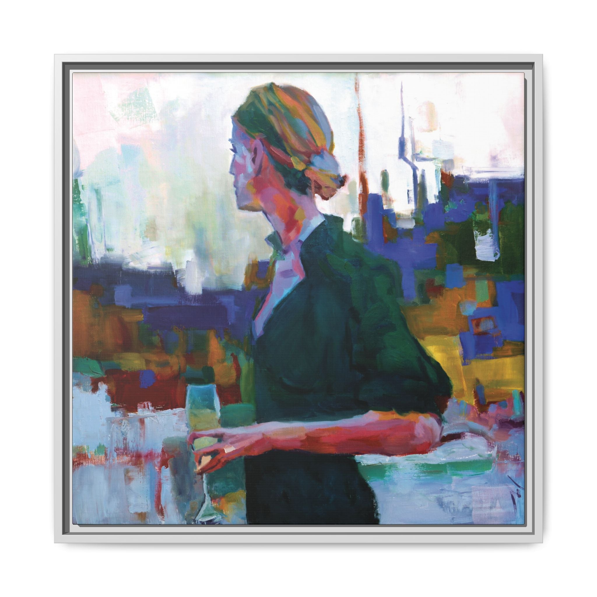 "Chilled" Framed Canvas Print