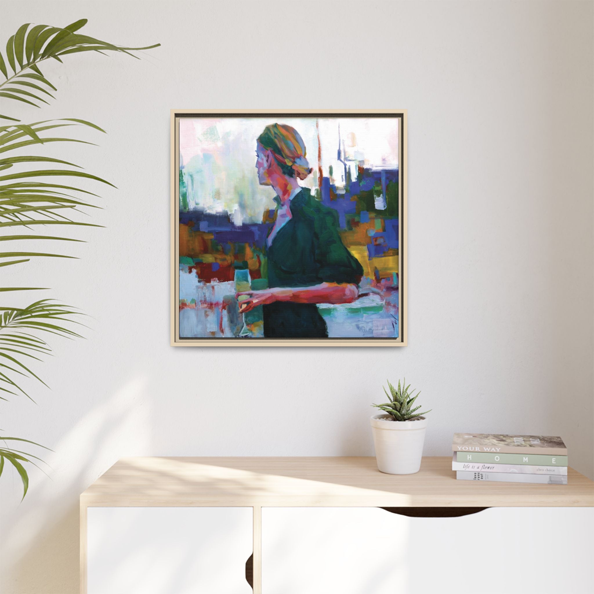"Chilled" Framed Canvas Print