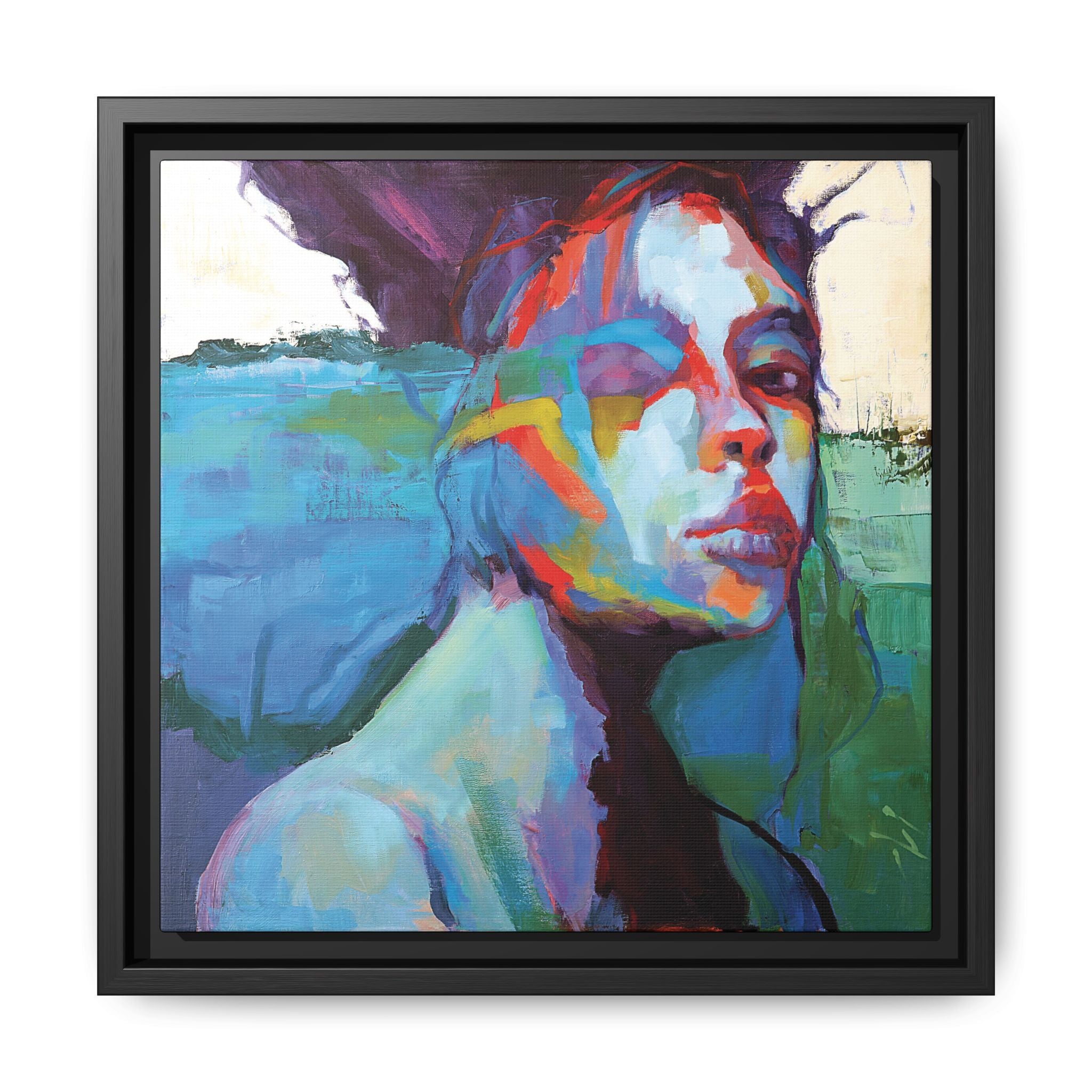 "Deep Wavelengths" Framed Canvas Print