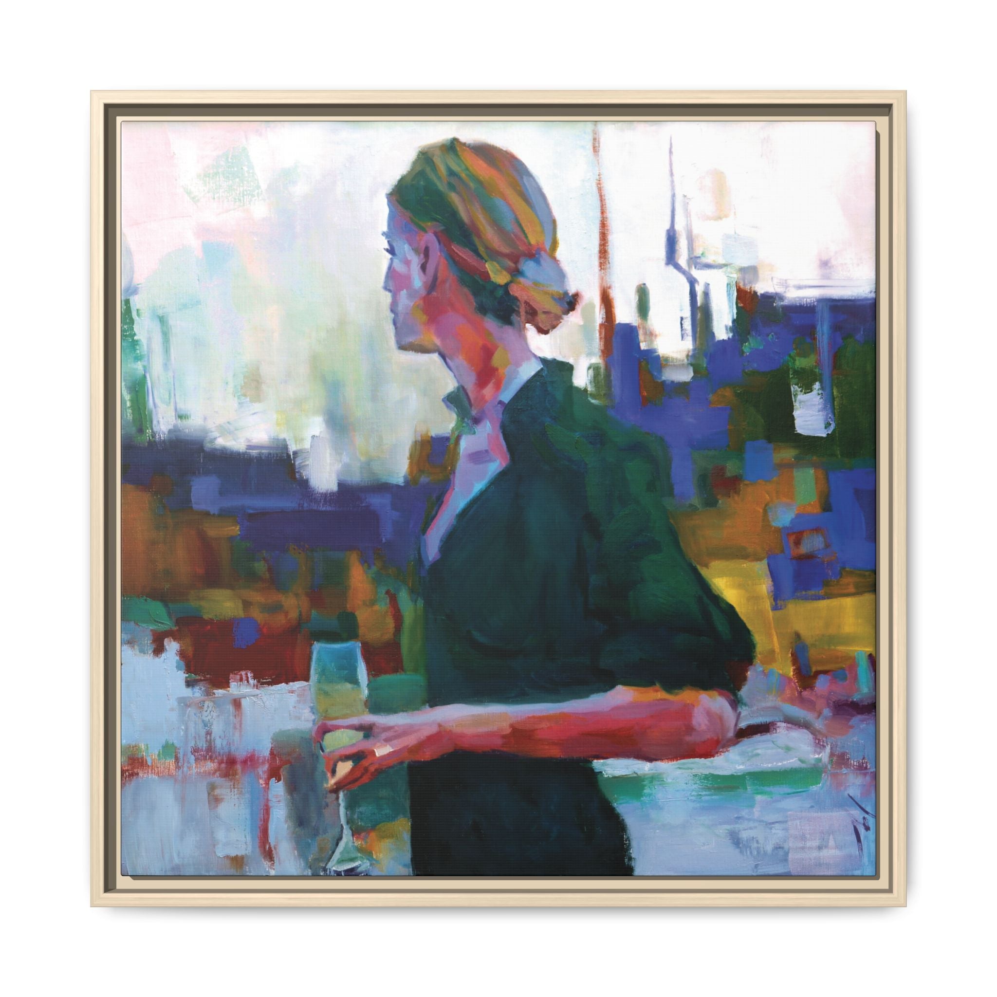 "Chilled" Framed Canvas Print