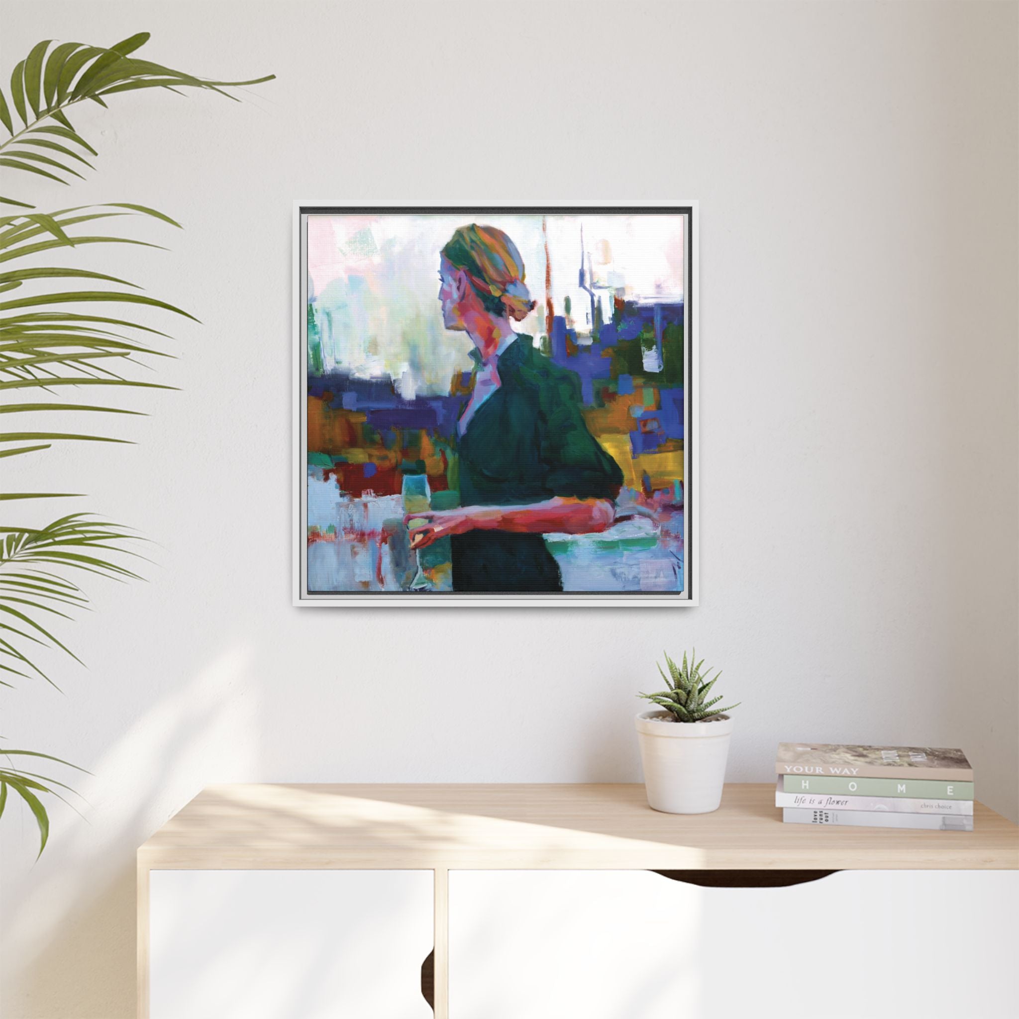 "Chilled" Framed Canvas Print