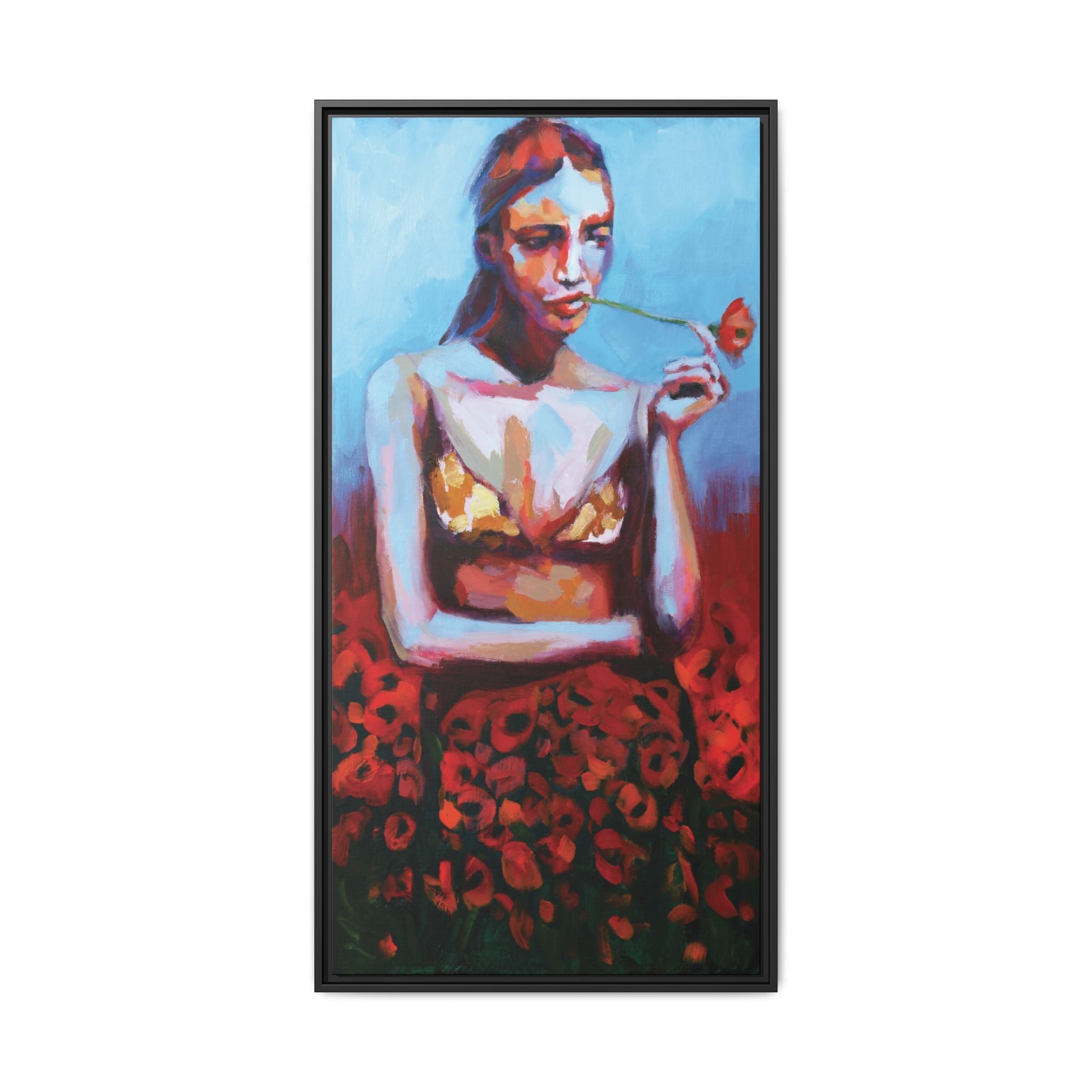 "Poppy" Framed Canvas Print