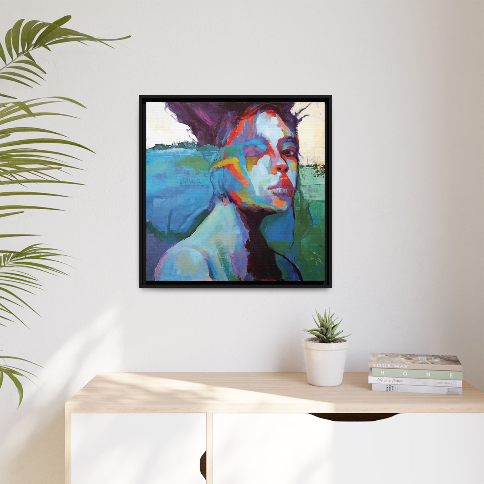 "Wavelengths" Framed Canvas Print