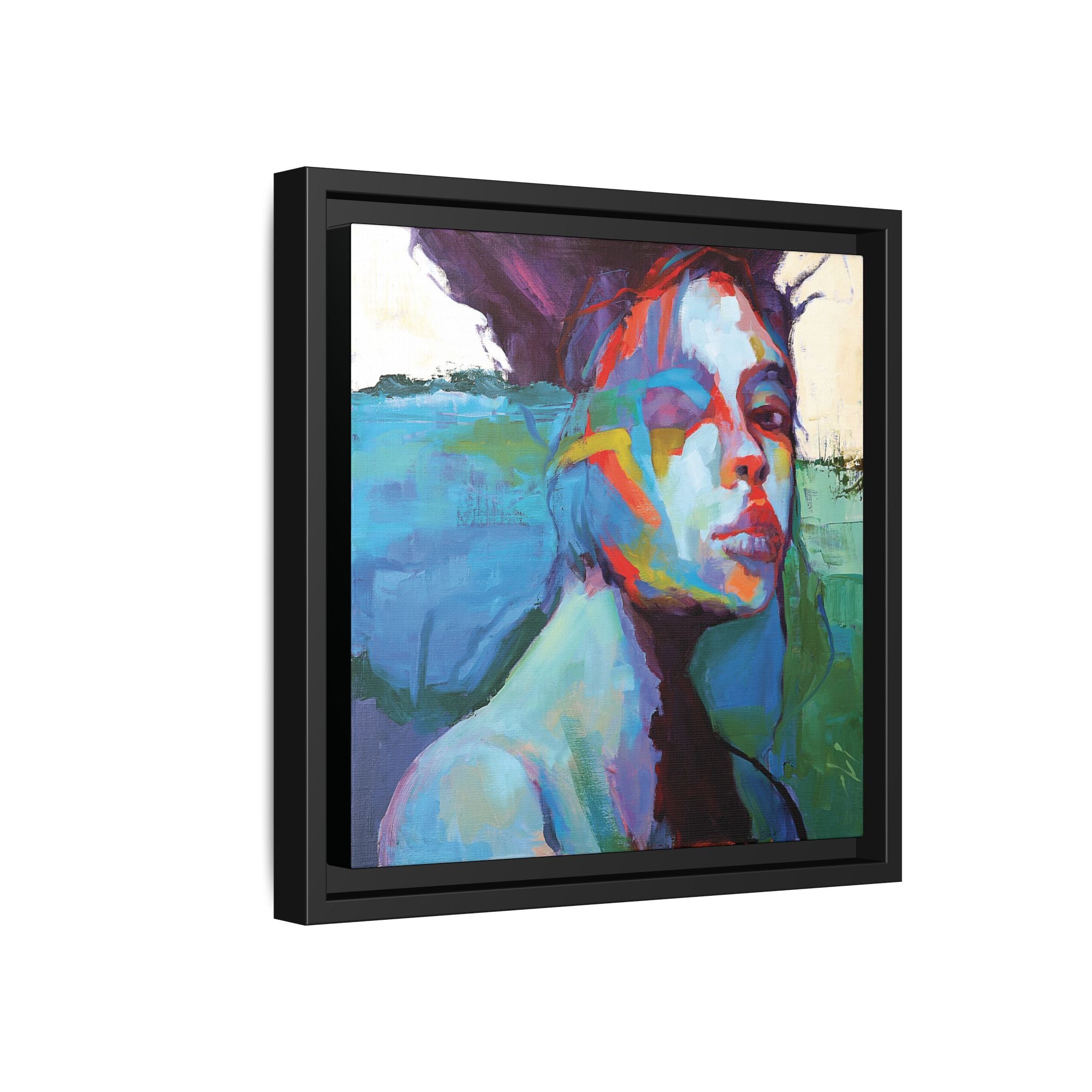 "Deep Wavelengths" Framed Canvas Print