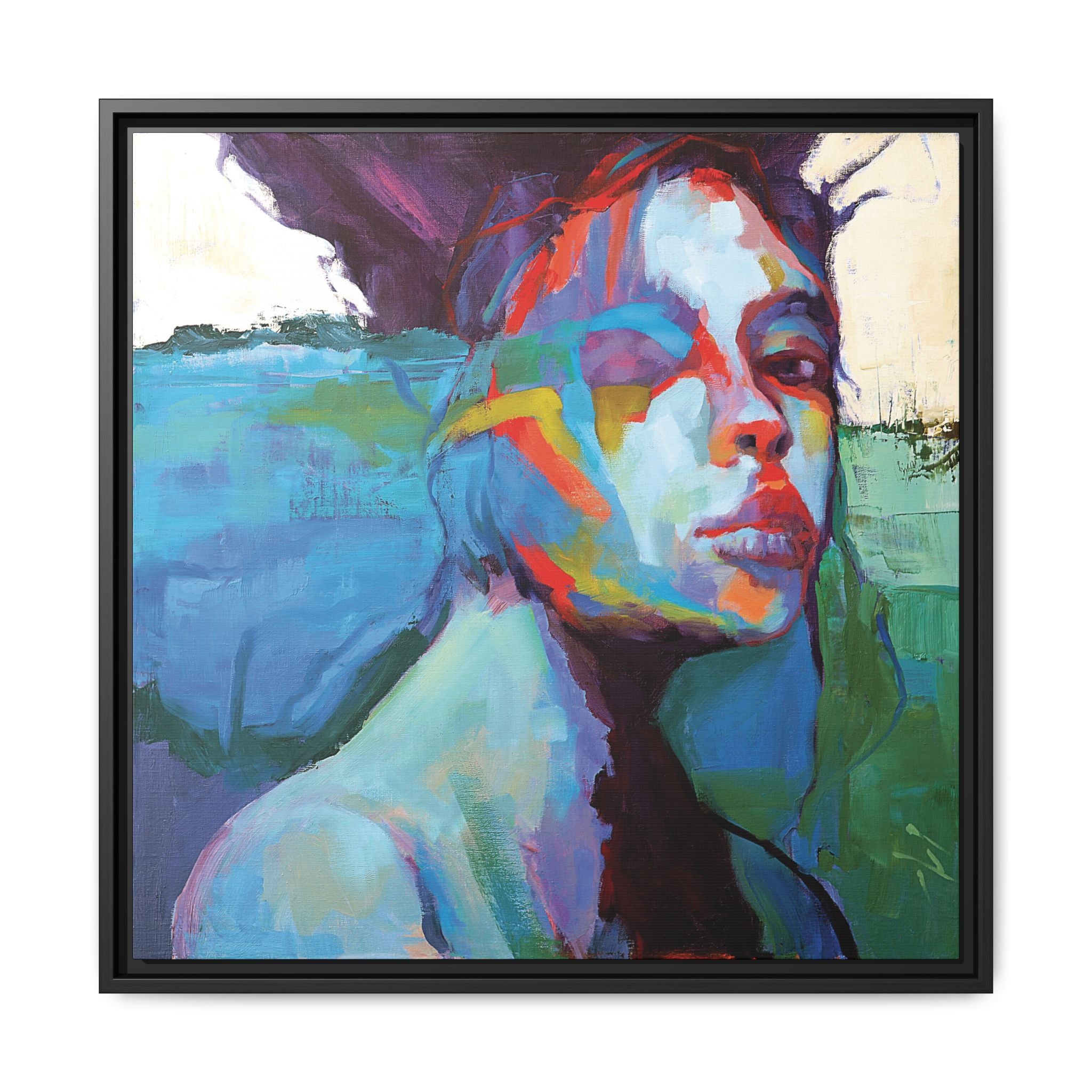 "Wavelengths" Framed Canvas Print