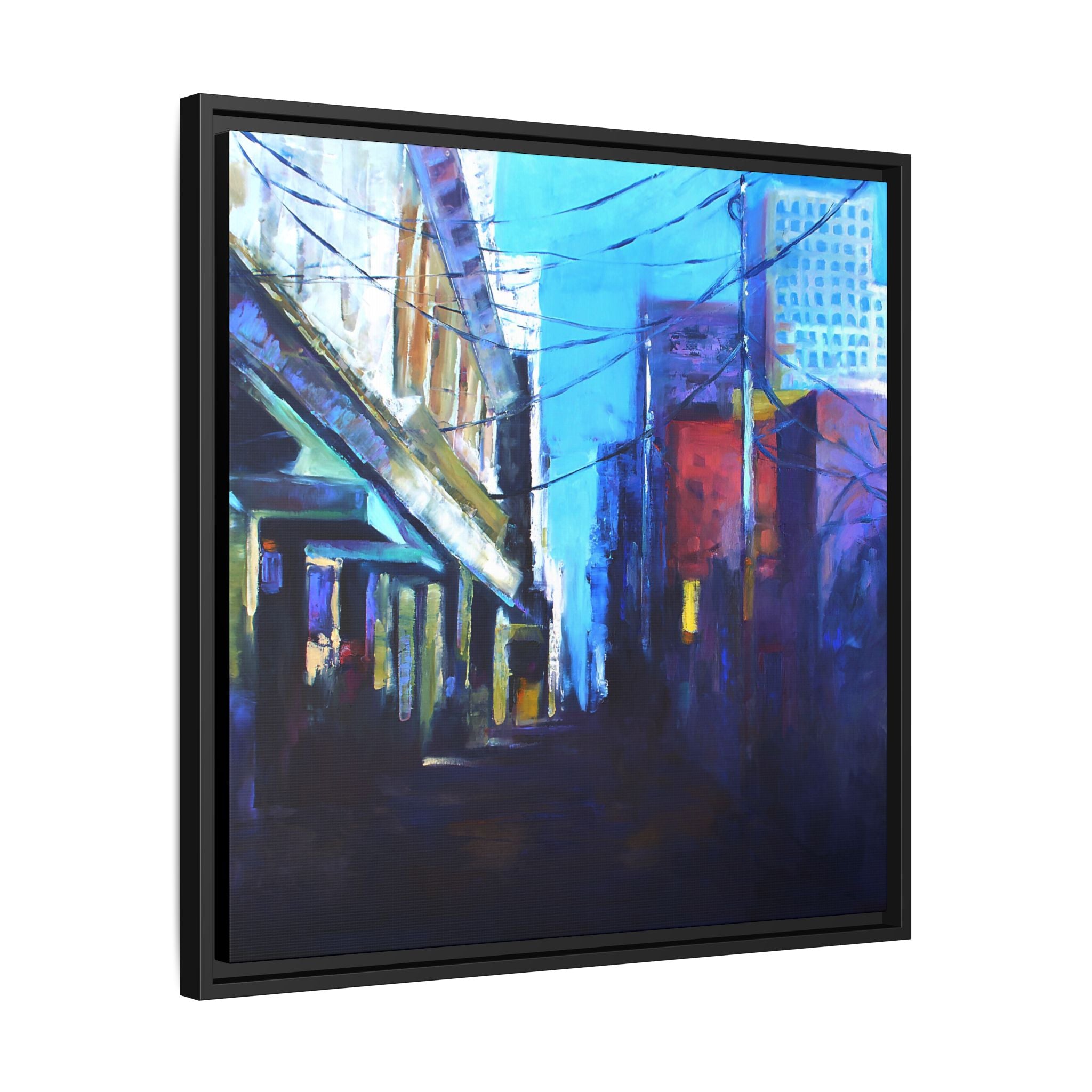 "Shadows" Framed Canvas Print