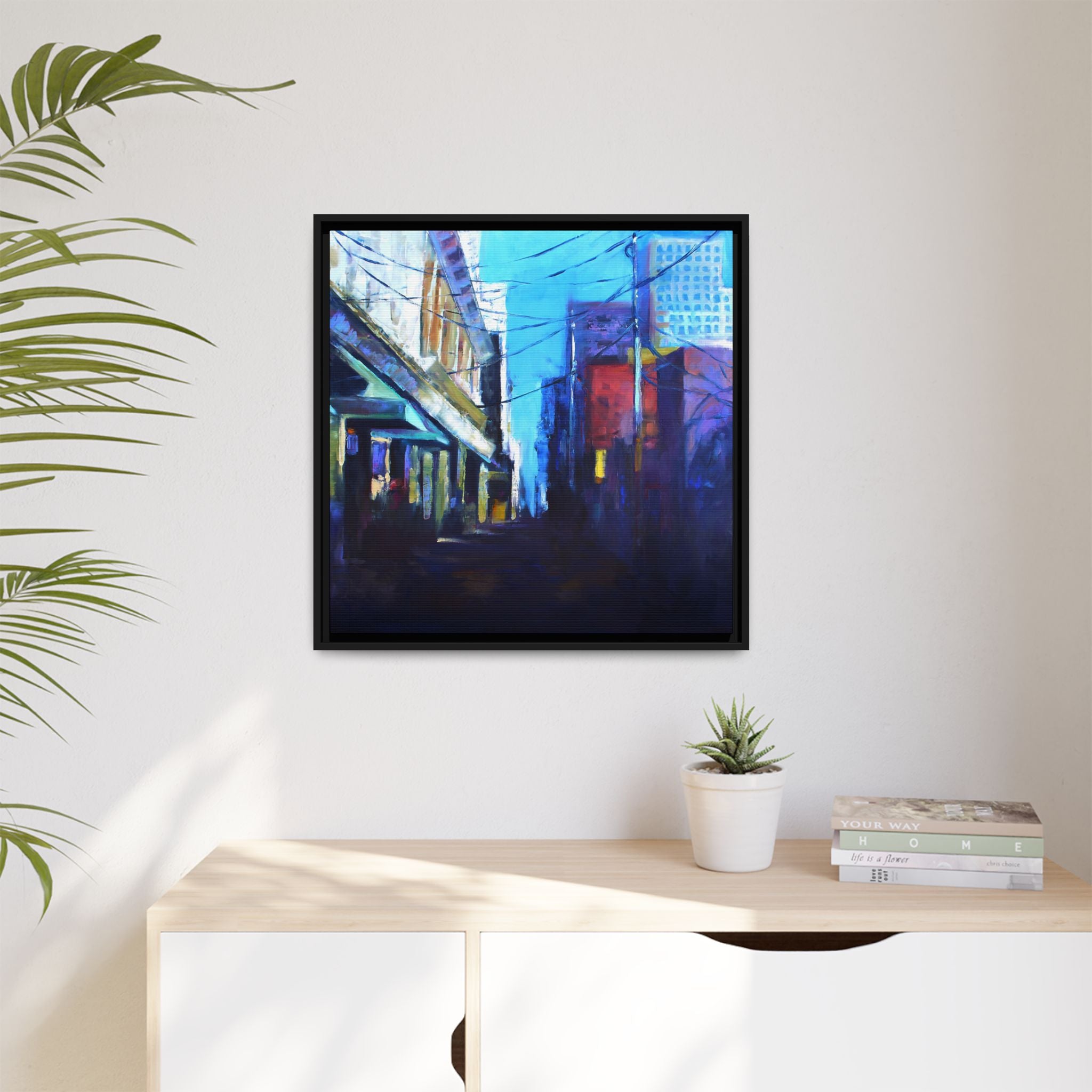"Shadows" Framed Canvas Print
