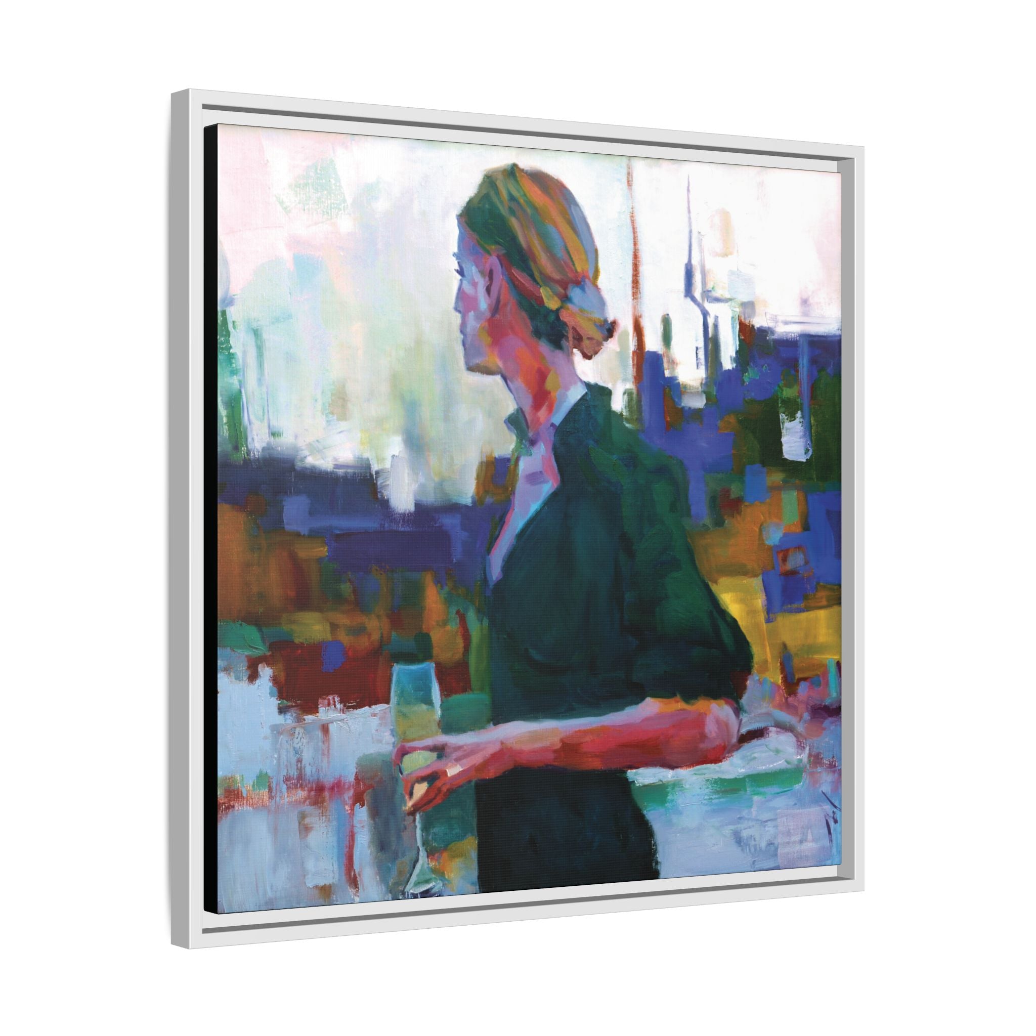"Chilled" Framed Canvas Print