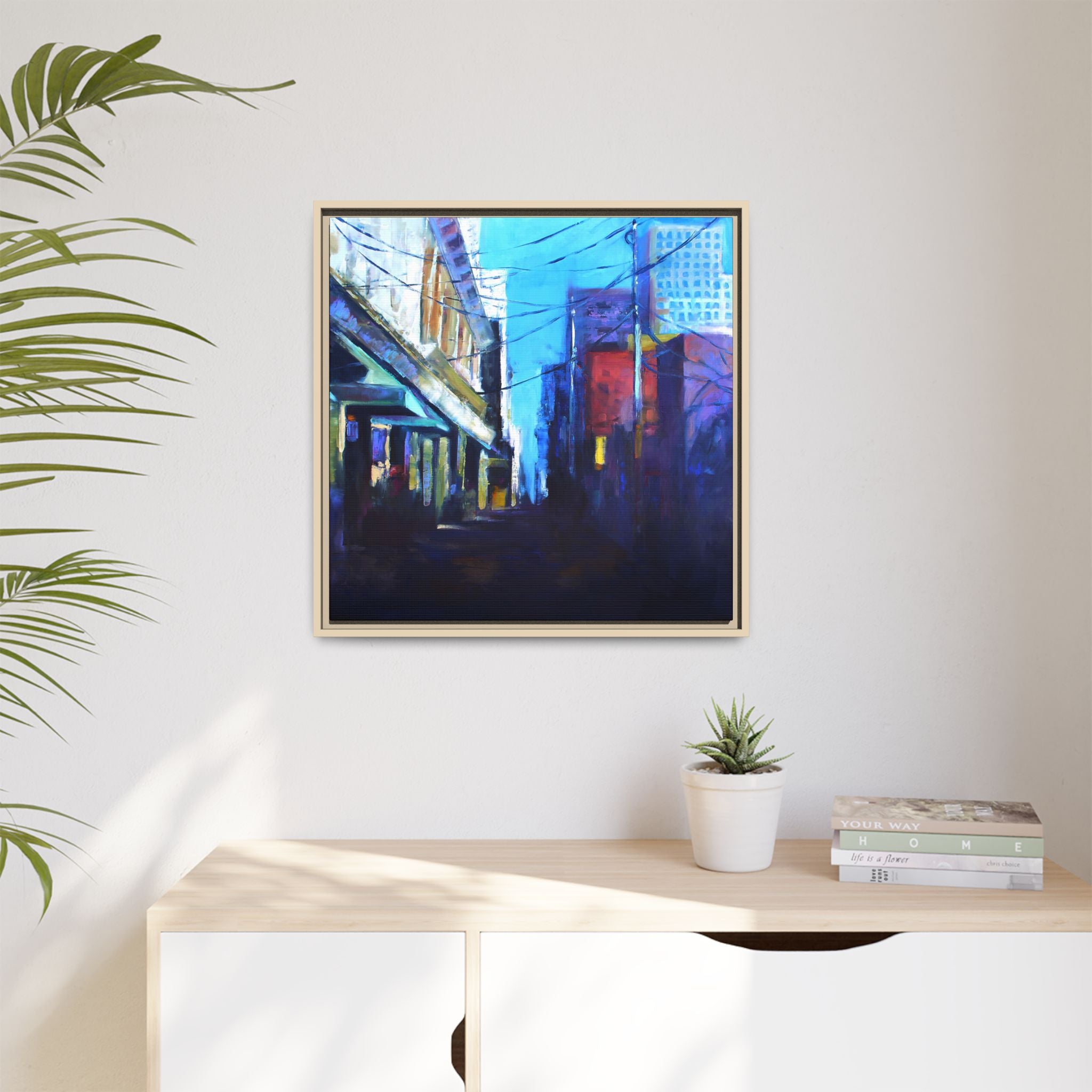 "Shadows" Framed Canvas Print
