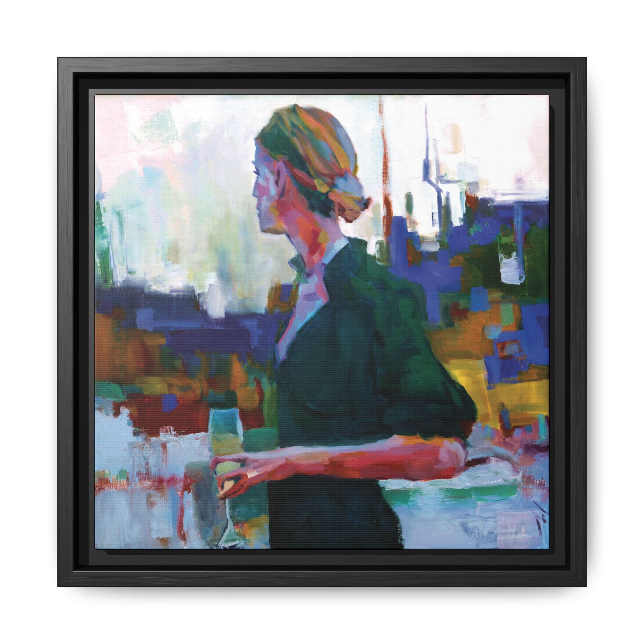 "Chilled" Framed Canvas Print