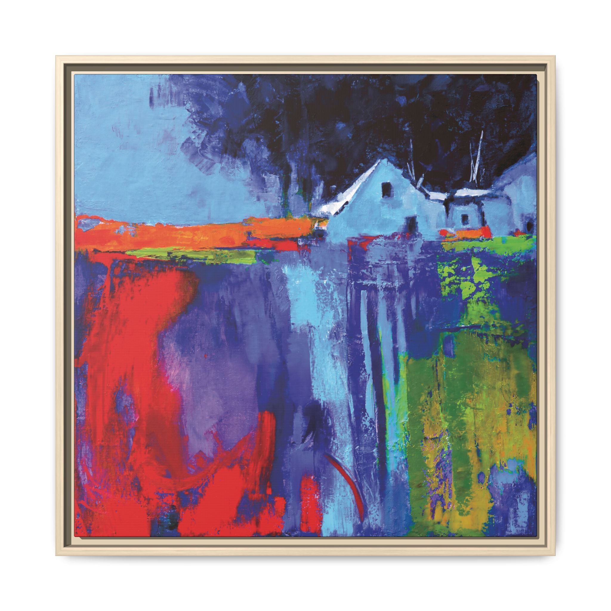 "Violet Dusk" Framed Canvas Print