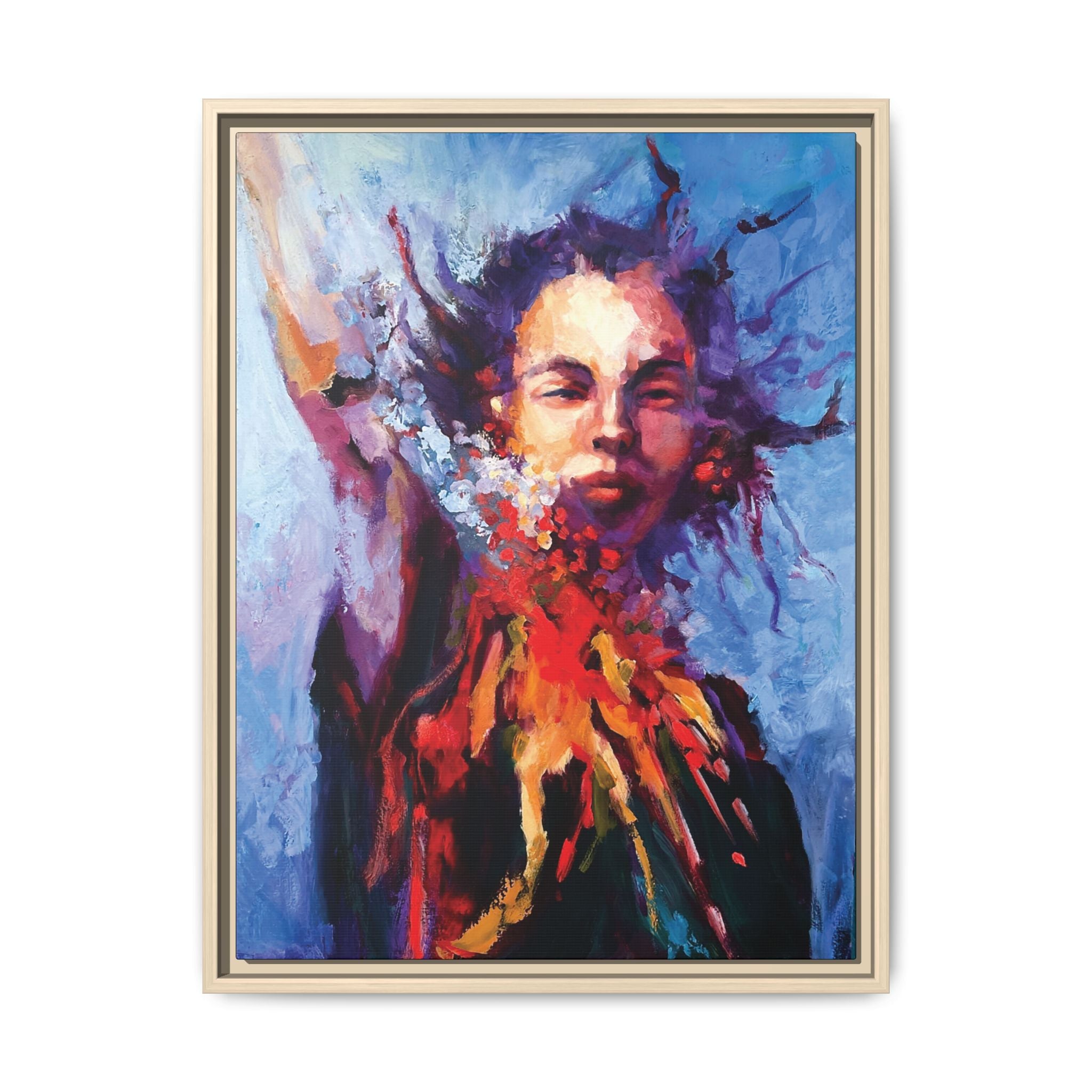 "Breathe Free" Framed Canvas Print