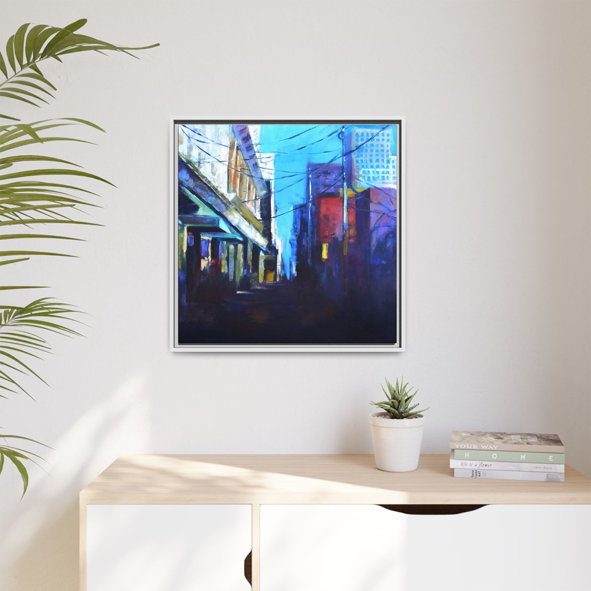 "Shadows" Framed Canvas Print
