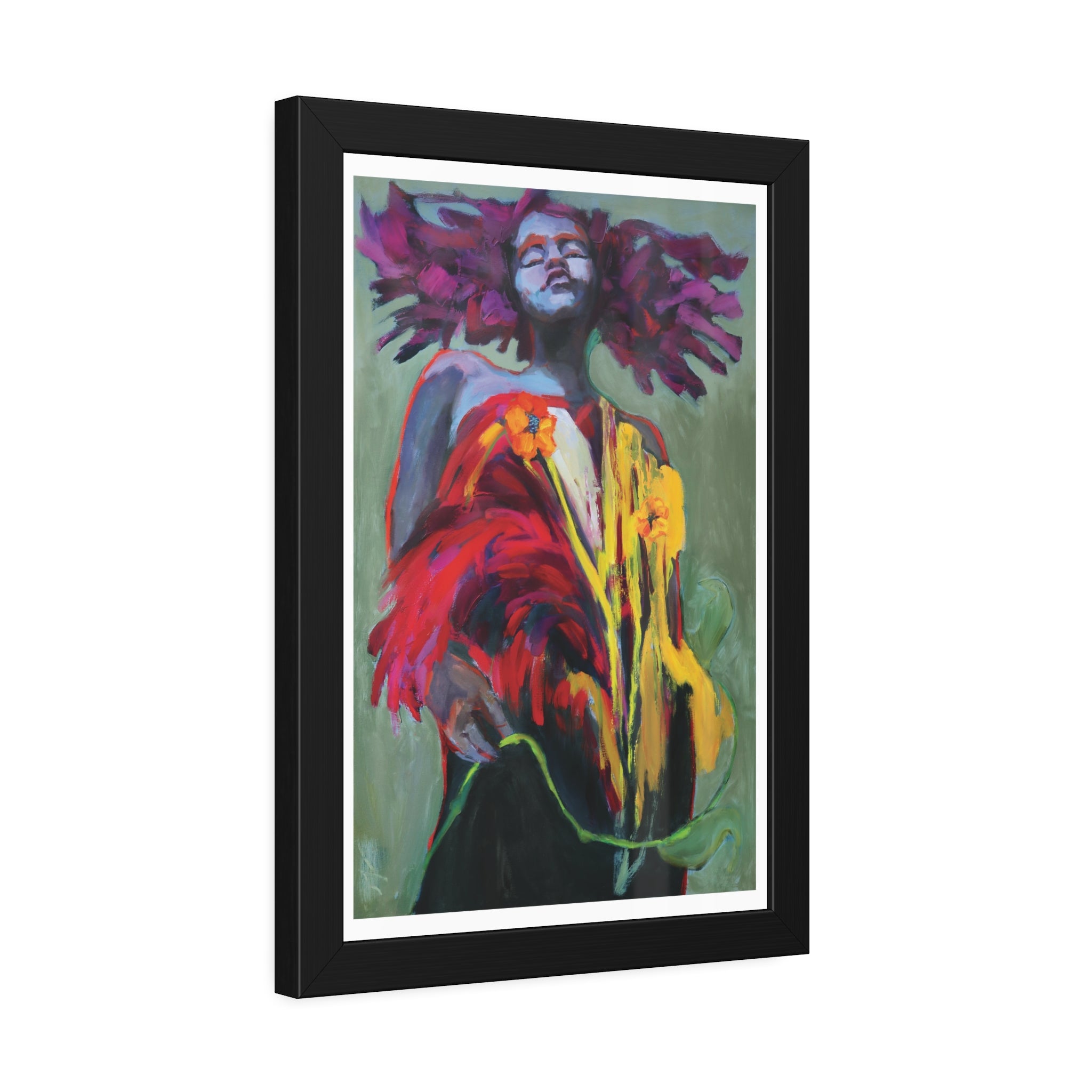 "She Blooms" Framed Paper Print