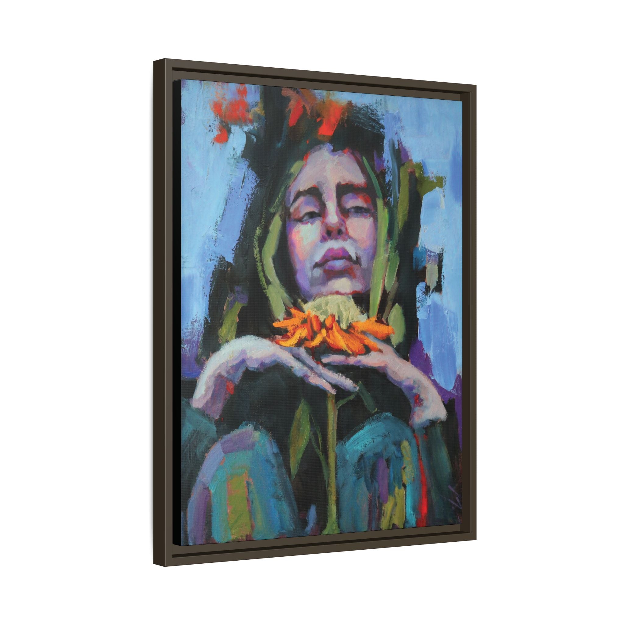 "Still Amber" Framed Canvas Print