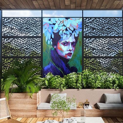 "Blossom Amidst the Rain" Framed Canvas Print