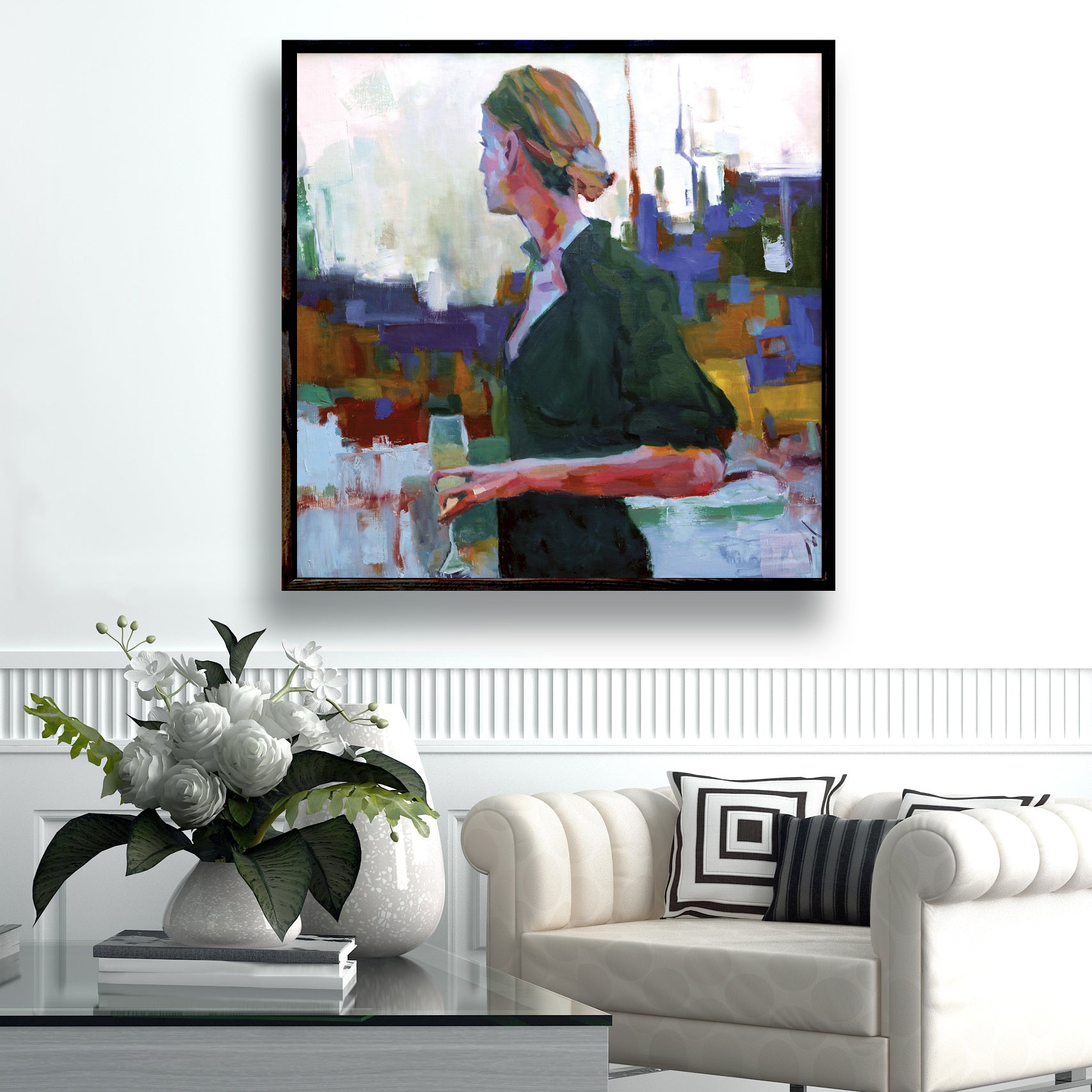 "Chilled" Framed Canvas Print