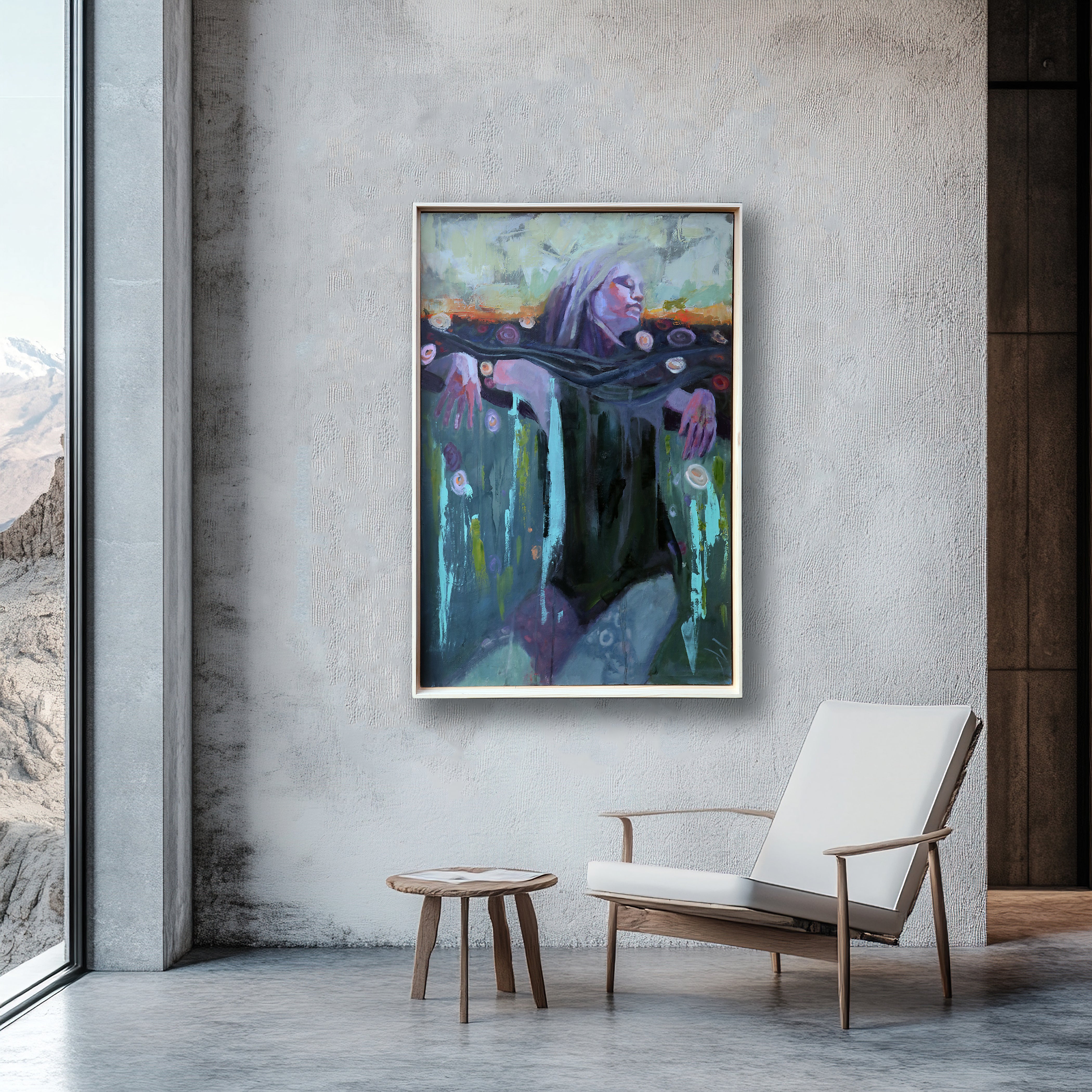 "A Garden Called Her" Original Oil,  24" x 36"