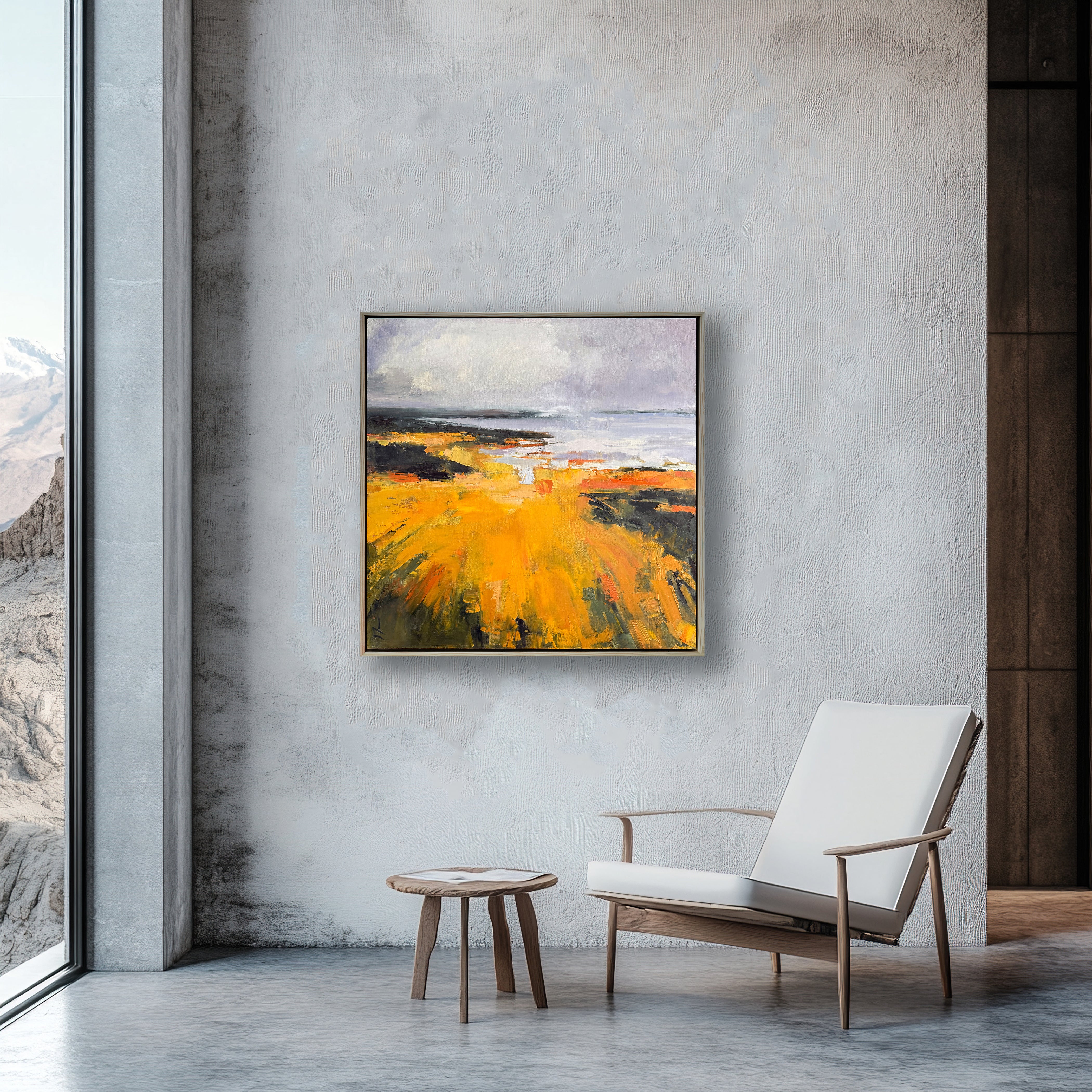 "Yellow Dancing by the Sea" 24x24