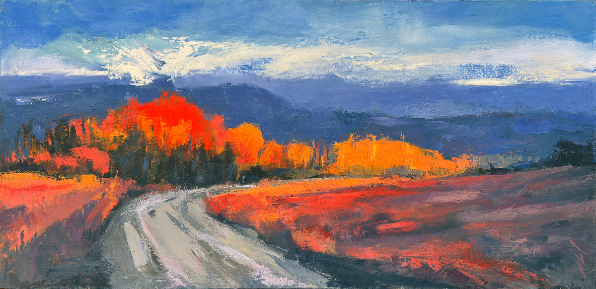 “Back to the Place She Loved” Framed Original Oil, 19"x37"